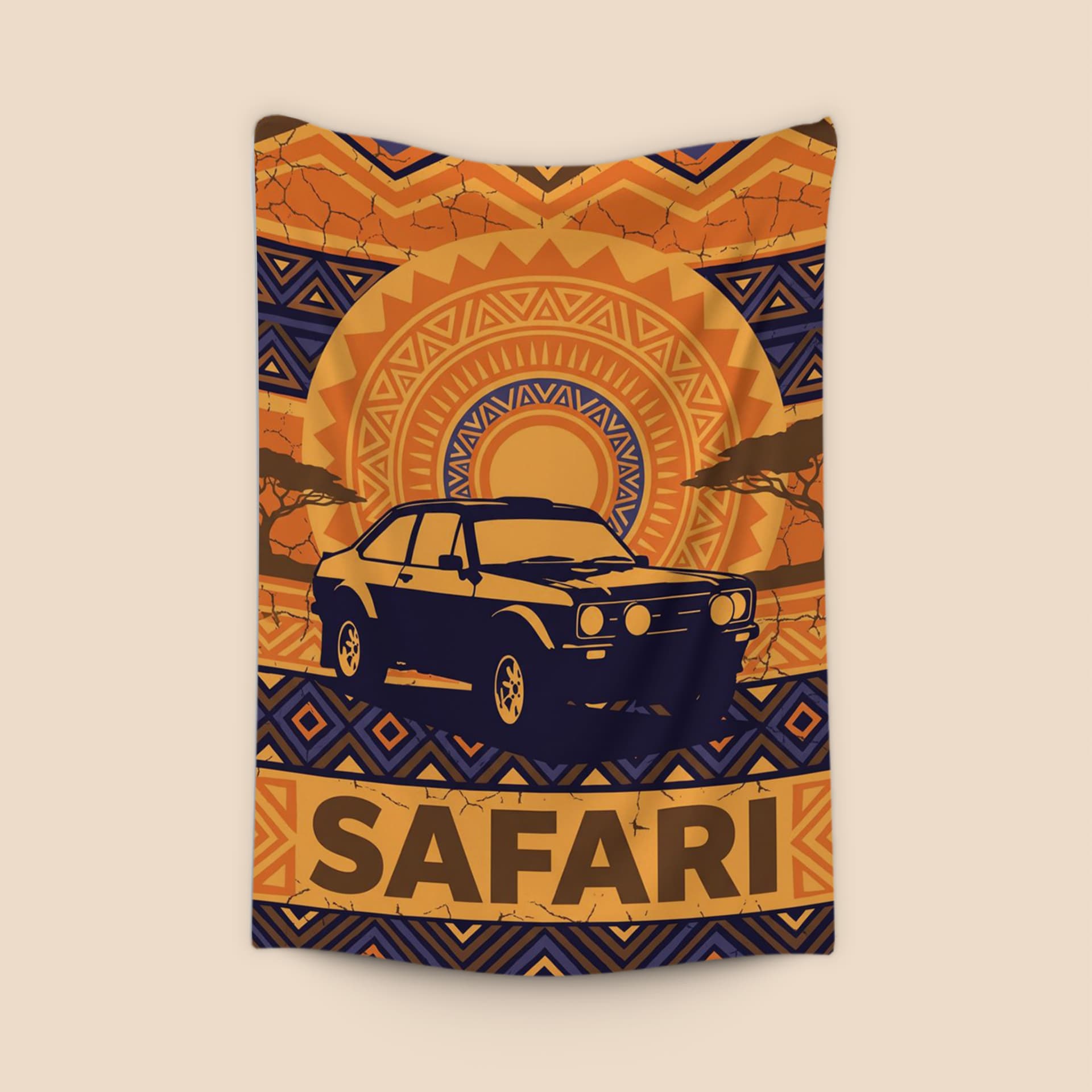 Ford Escort Safari Rally Pattern Illustration