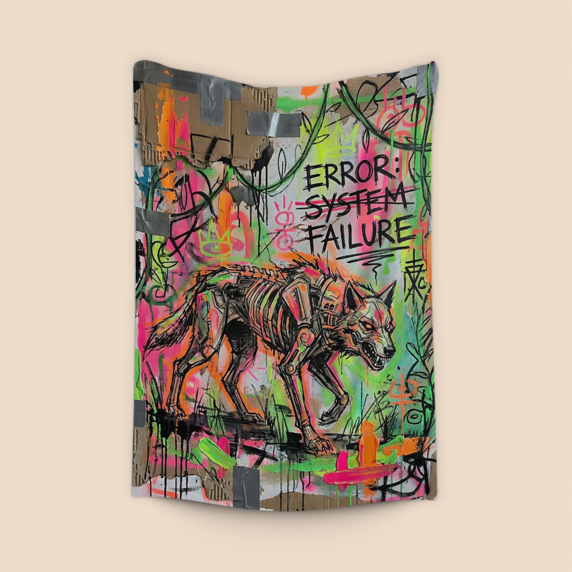 System Failure Bionic Wolf Graffiti