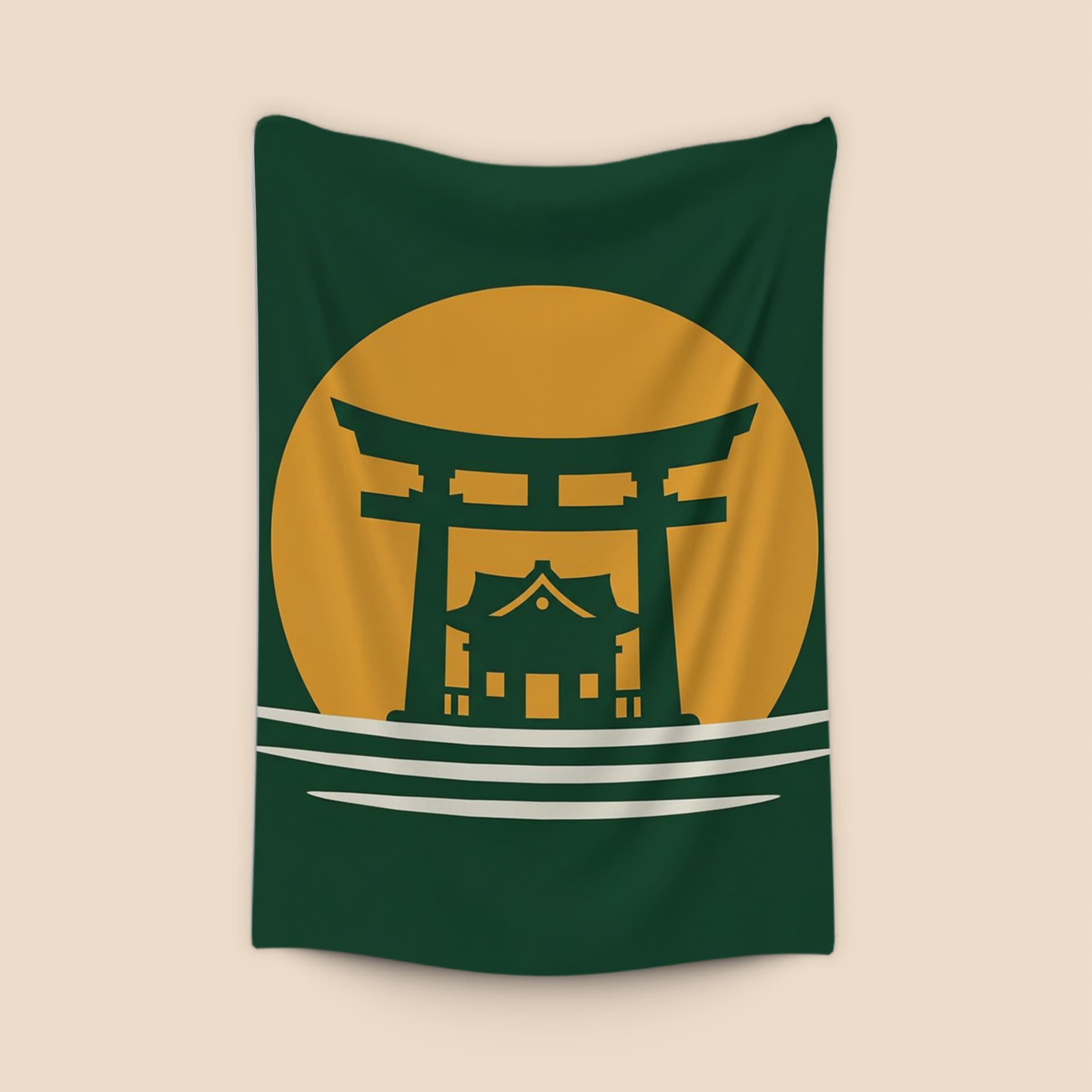 Emerald Sun: Minimalist Shinto Shrine
