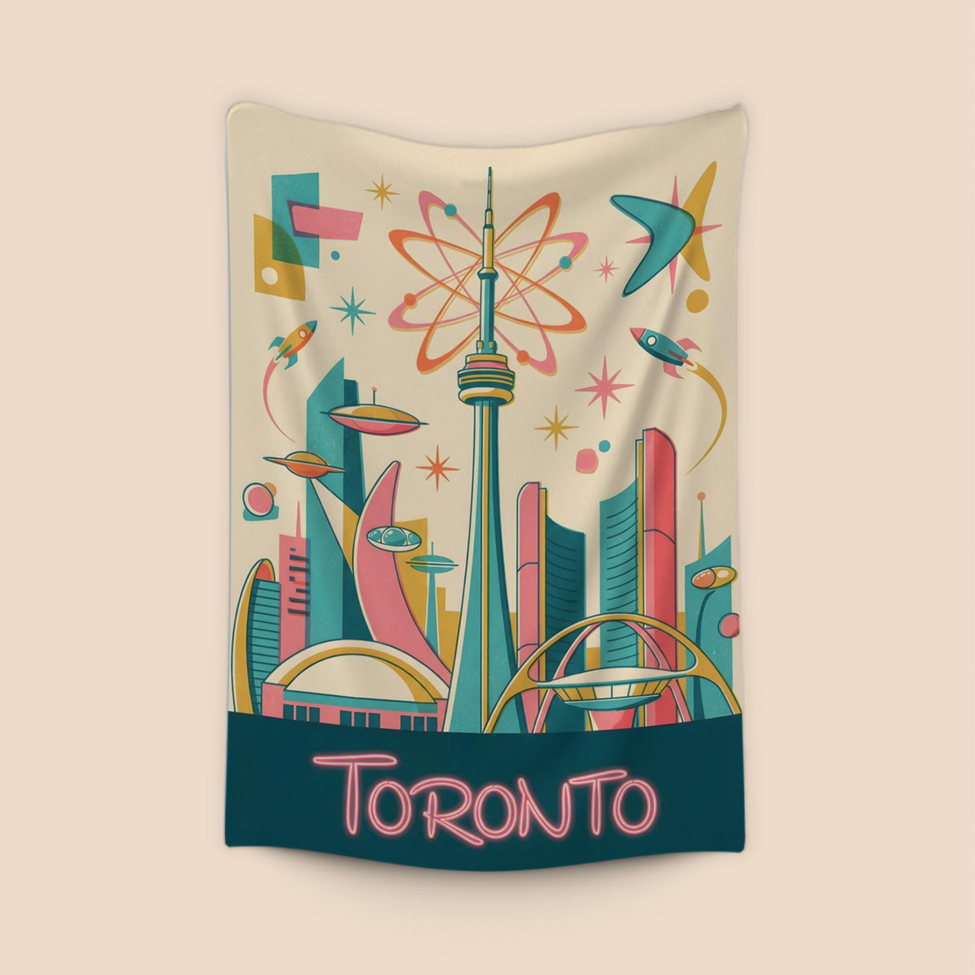 Toronto Space Age: Retro-Futuristic CN Tower & Rogers Centre