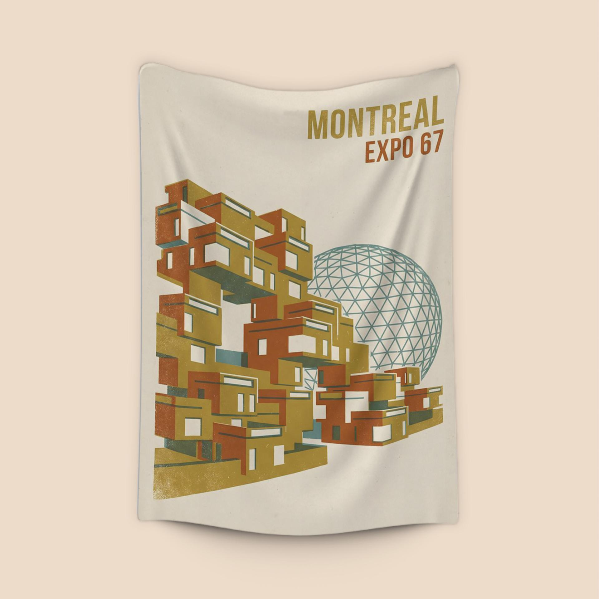 Montreal Expo 67: Habitat & Biosphere Retro Poster