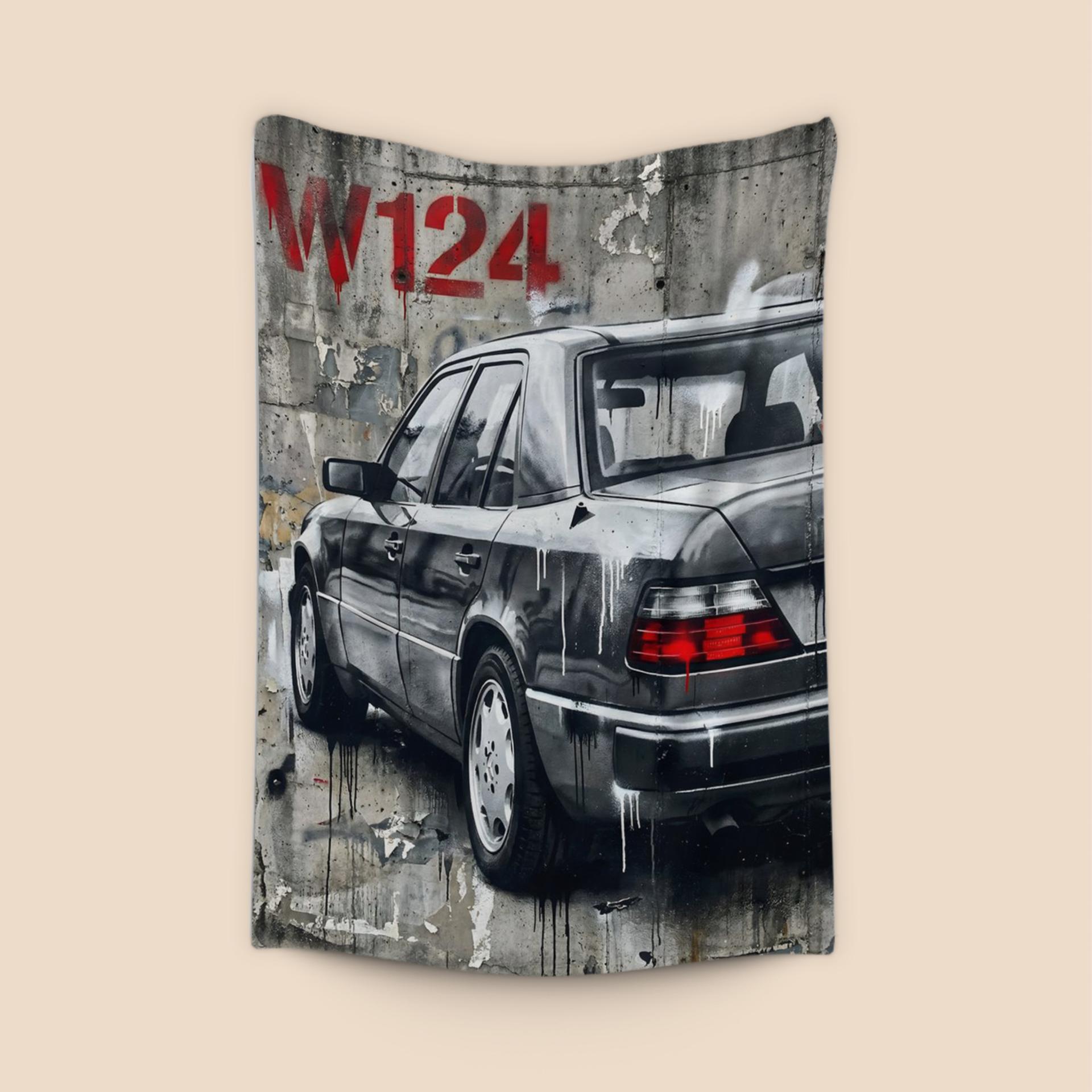 W124 Street Legacy: Concrete Mural Art