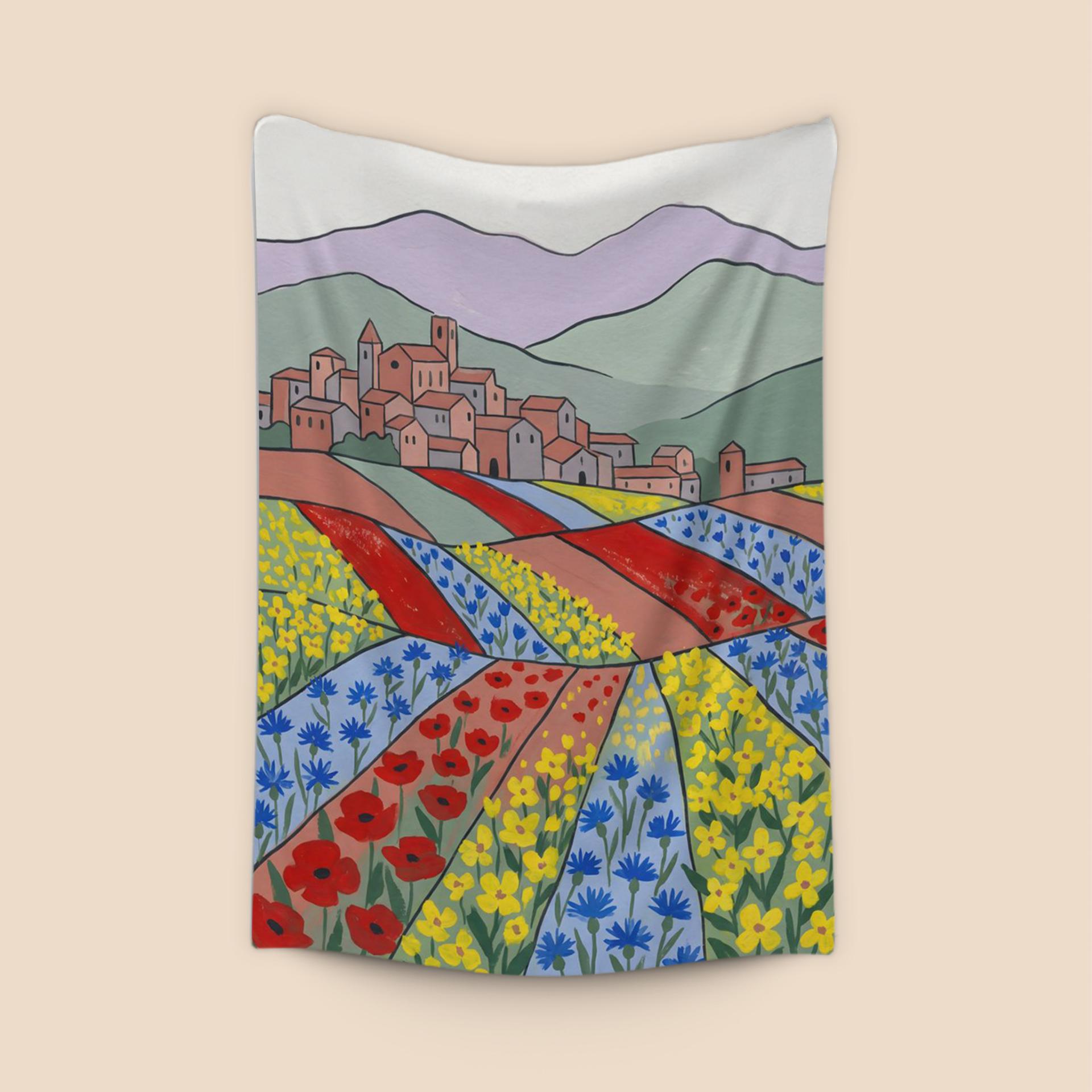 Vibrant Valleys: A Hillside Village in Bloom