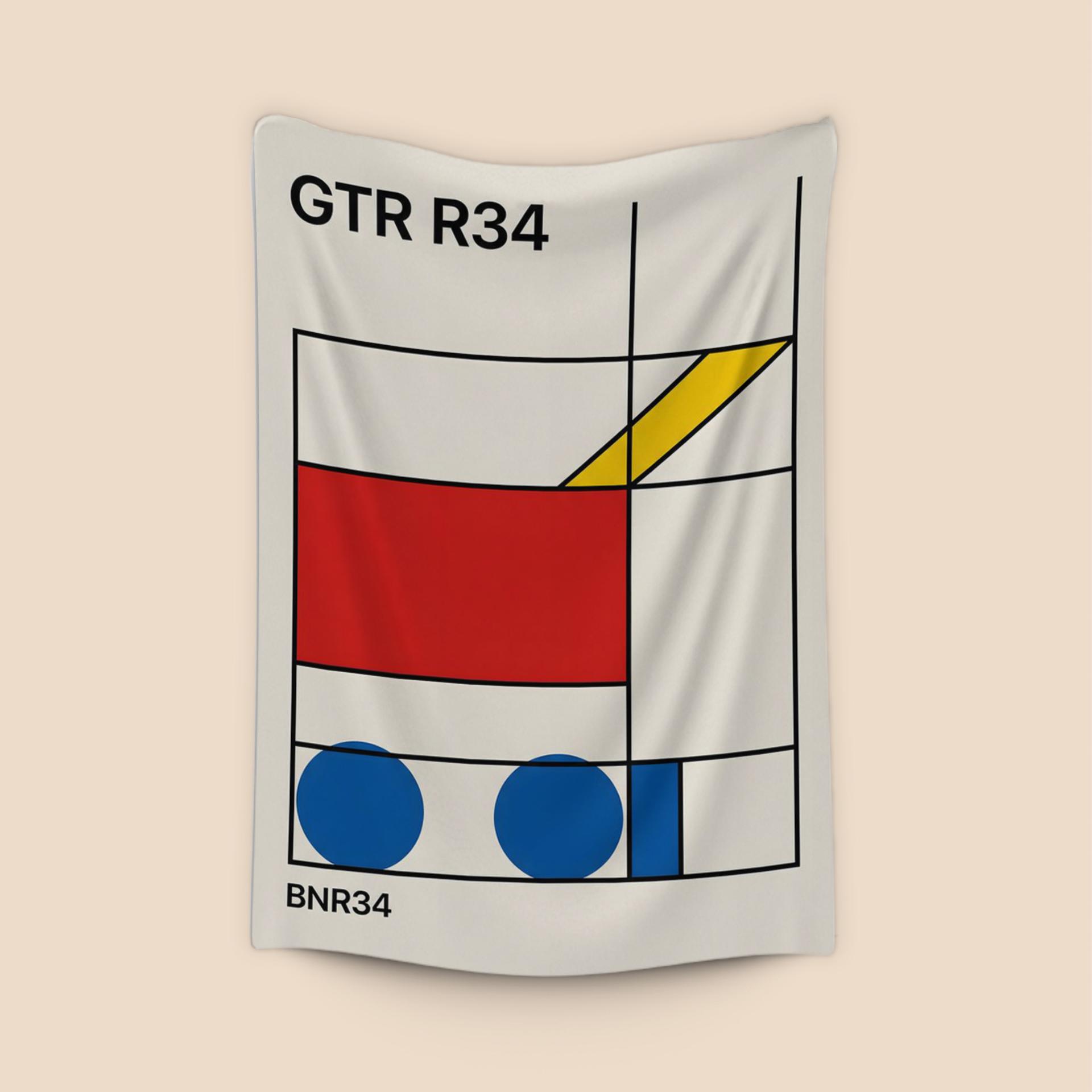 BNR34 De Stijl Abstraction