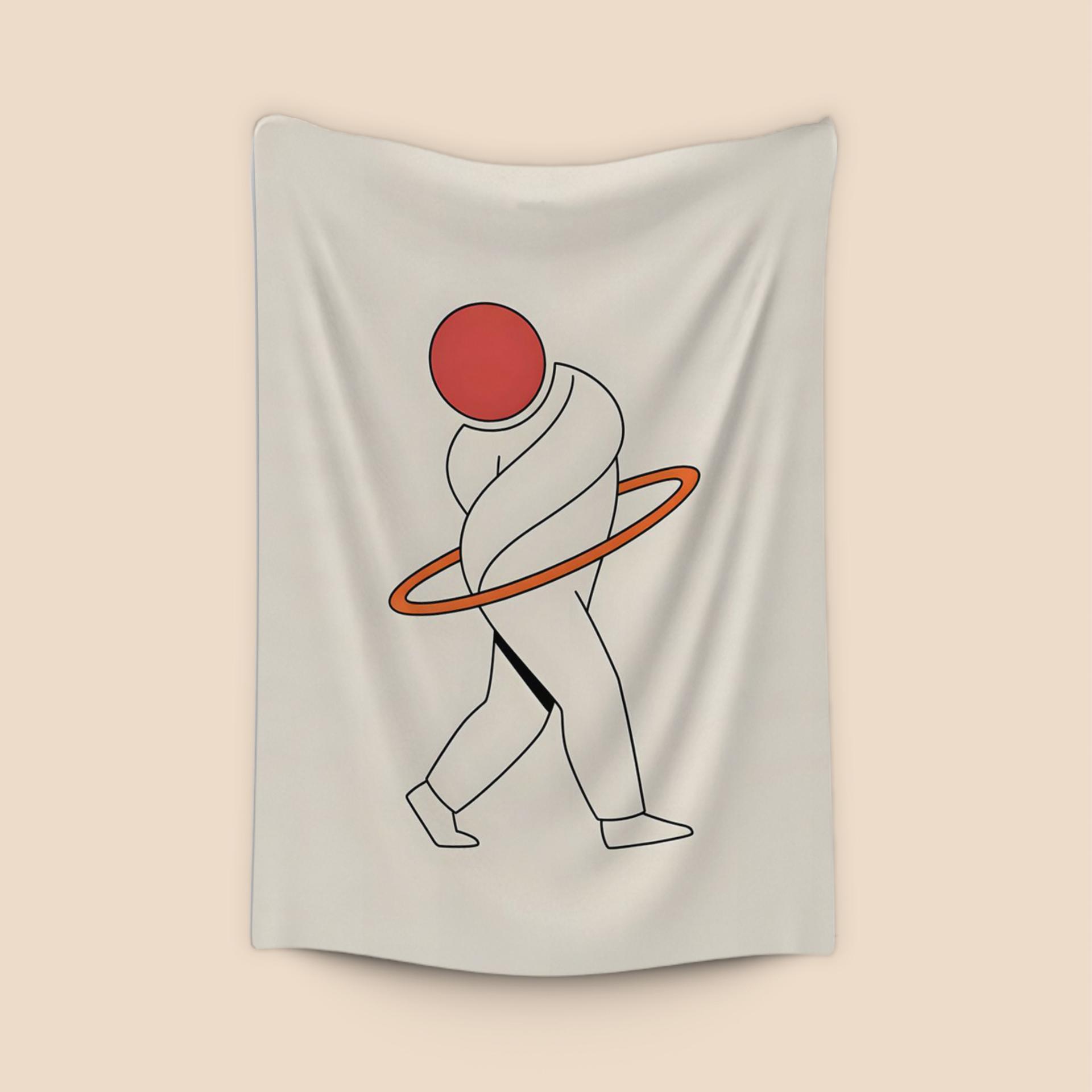 Abstract Red Head Hula Hooper