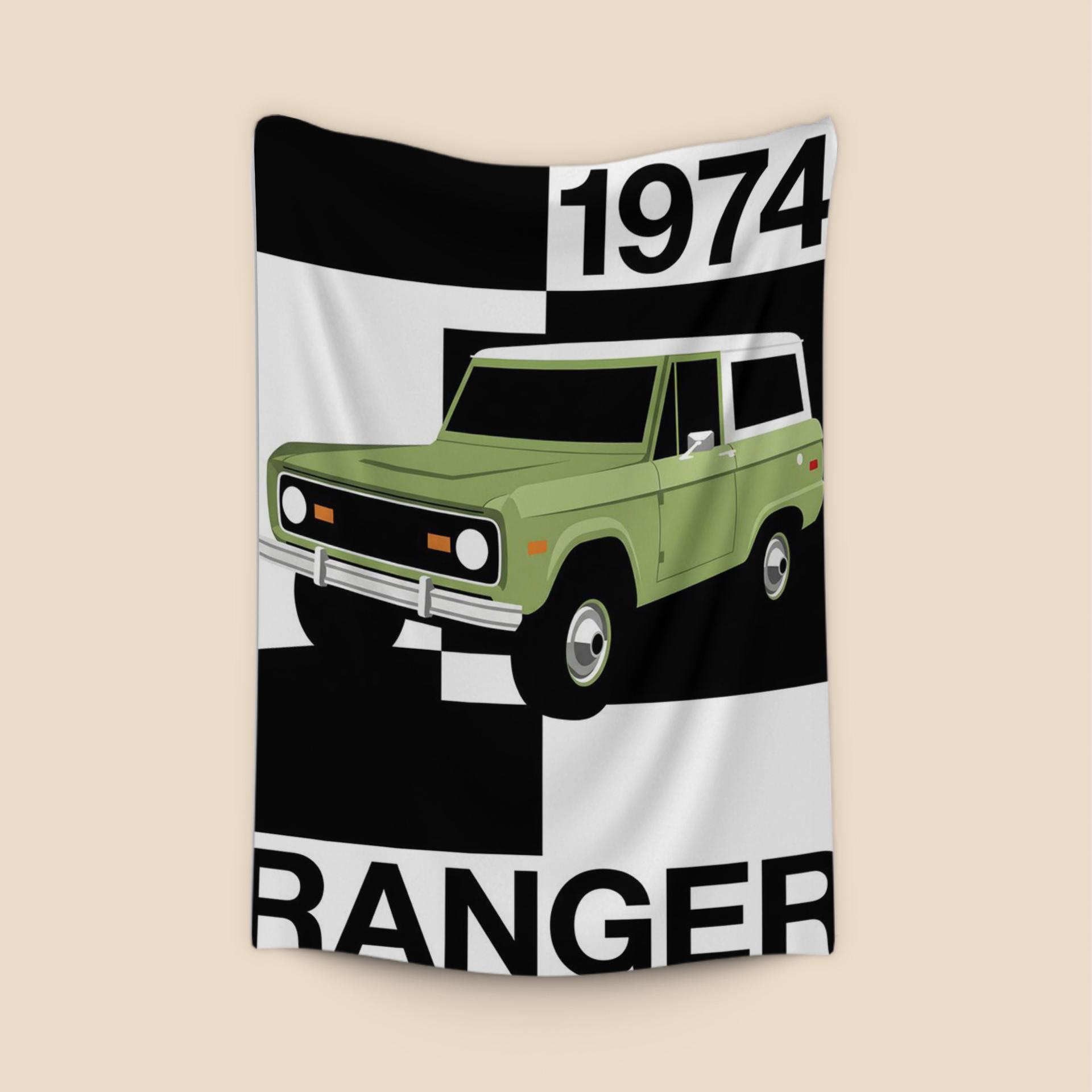 1974 Ford Bronco Ranger: Minimalist Geometric Graphic