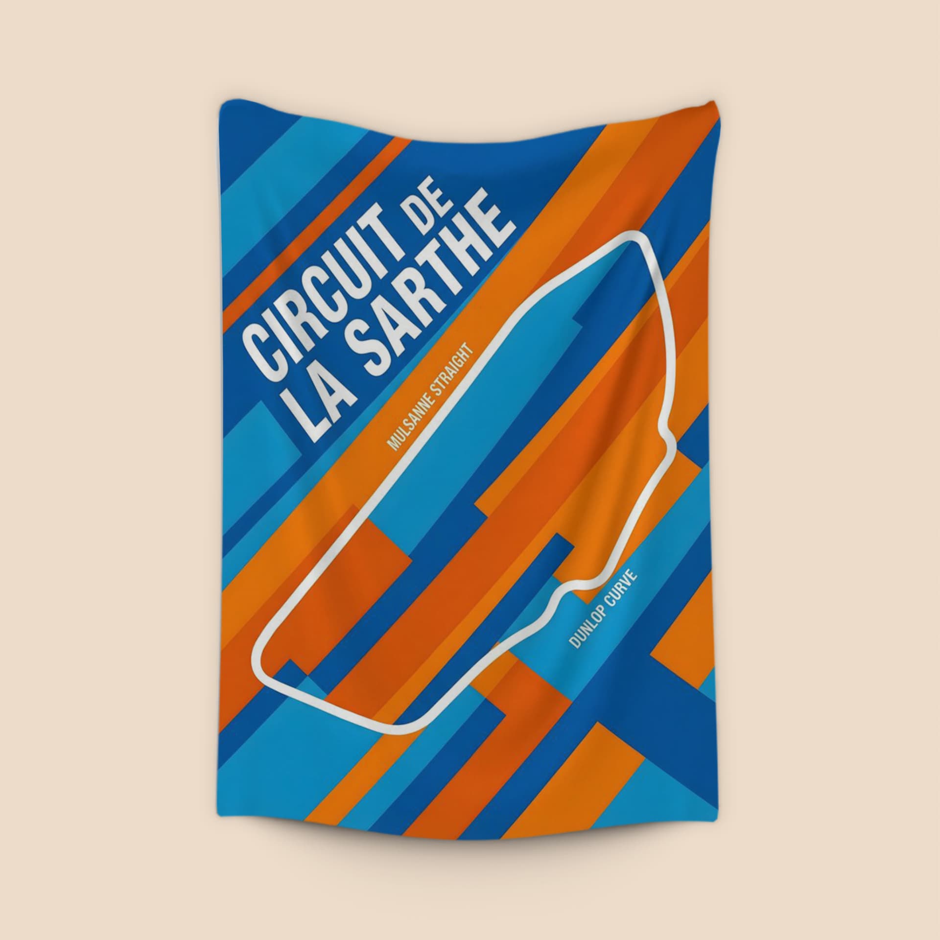 Circuit de la Sarthe Le Mans Geometric Track Poster