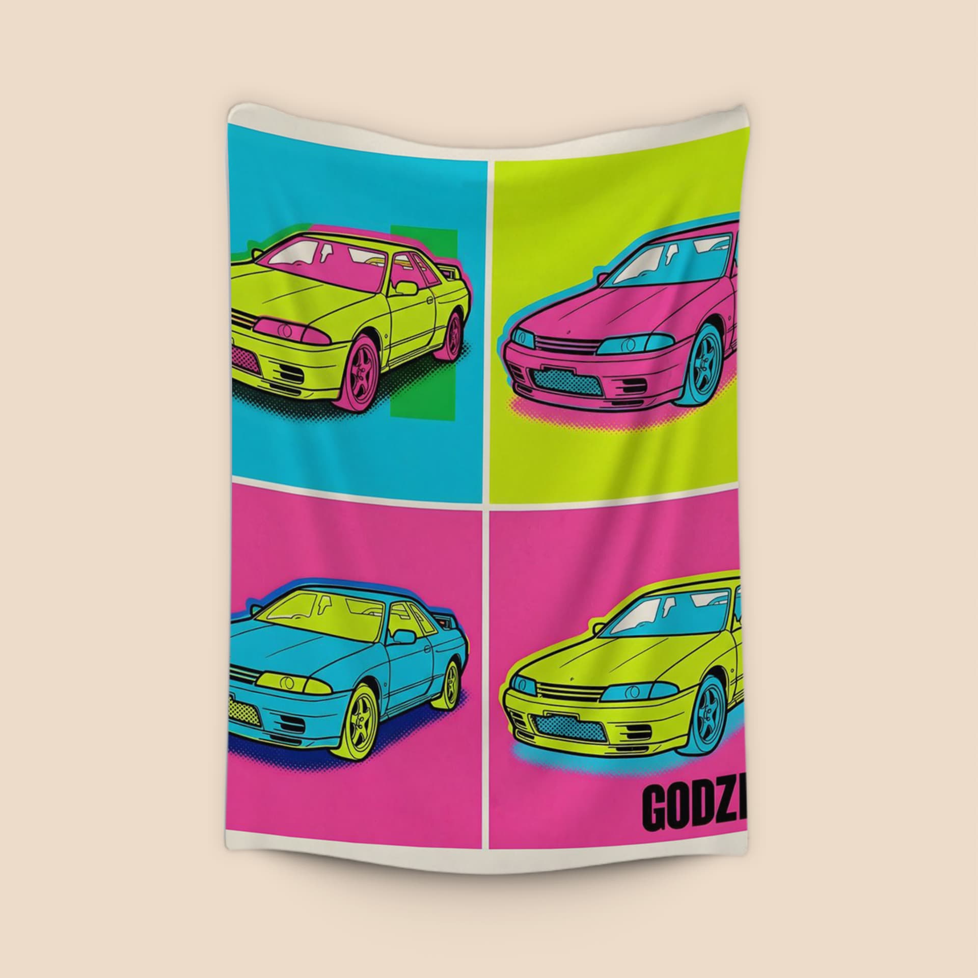 Godzilla Pop Art: Nissan Skyline GT-R R32