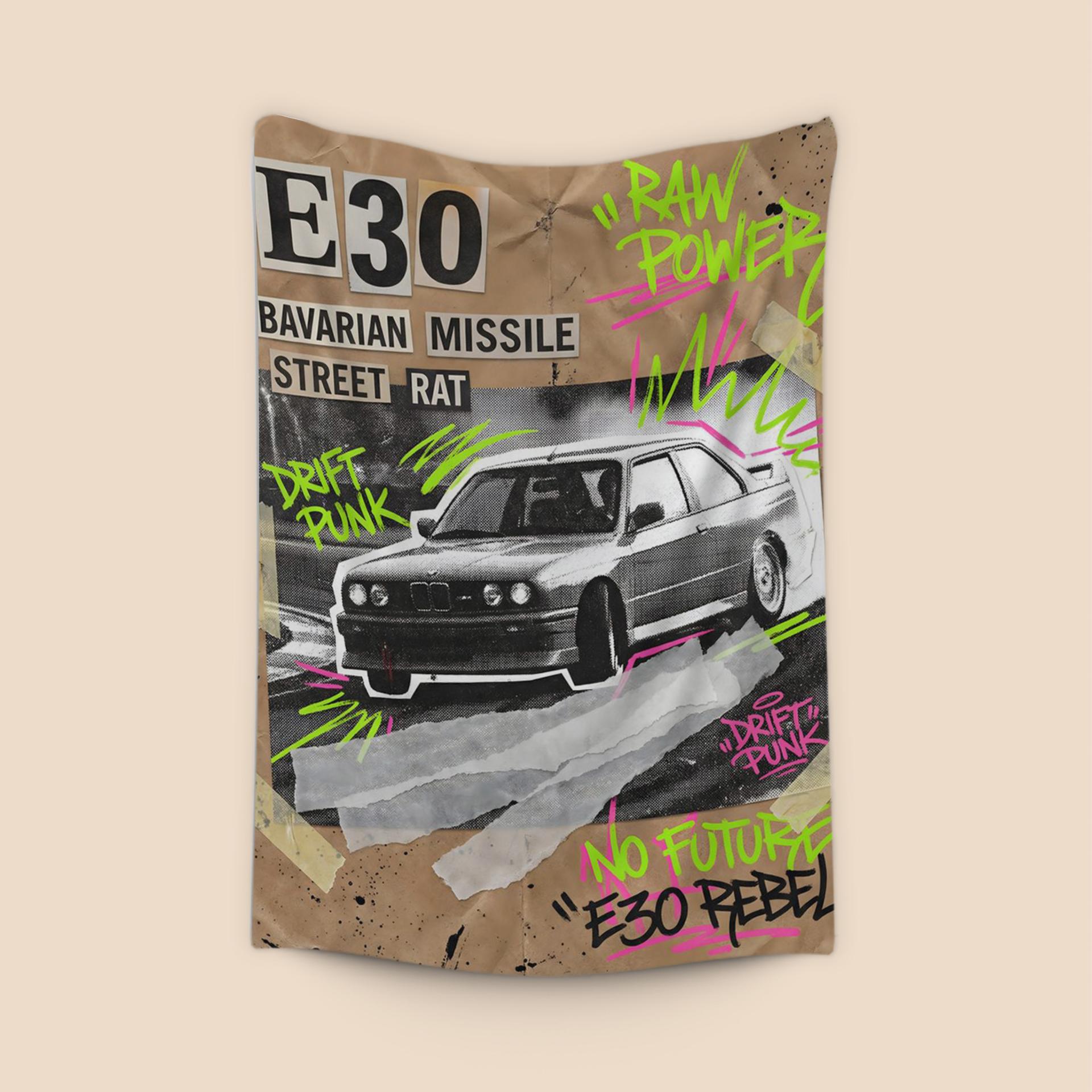 BMW E30 Drift Punk Collage