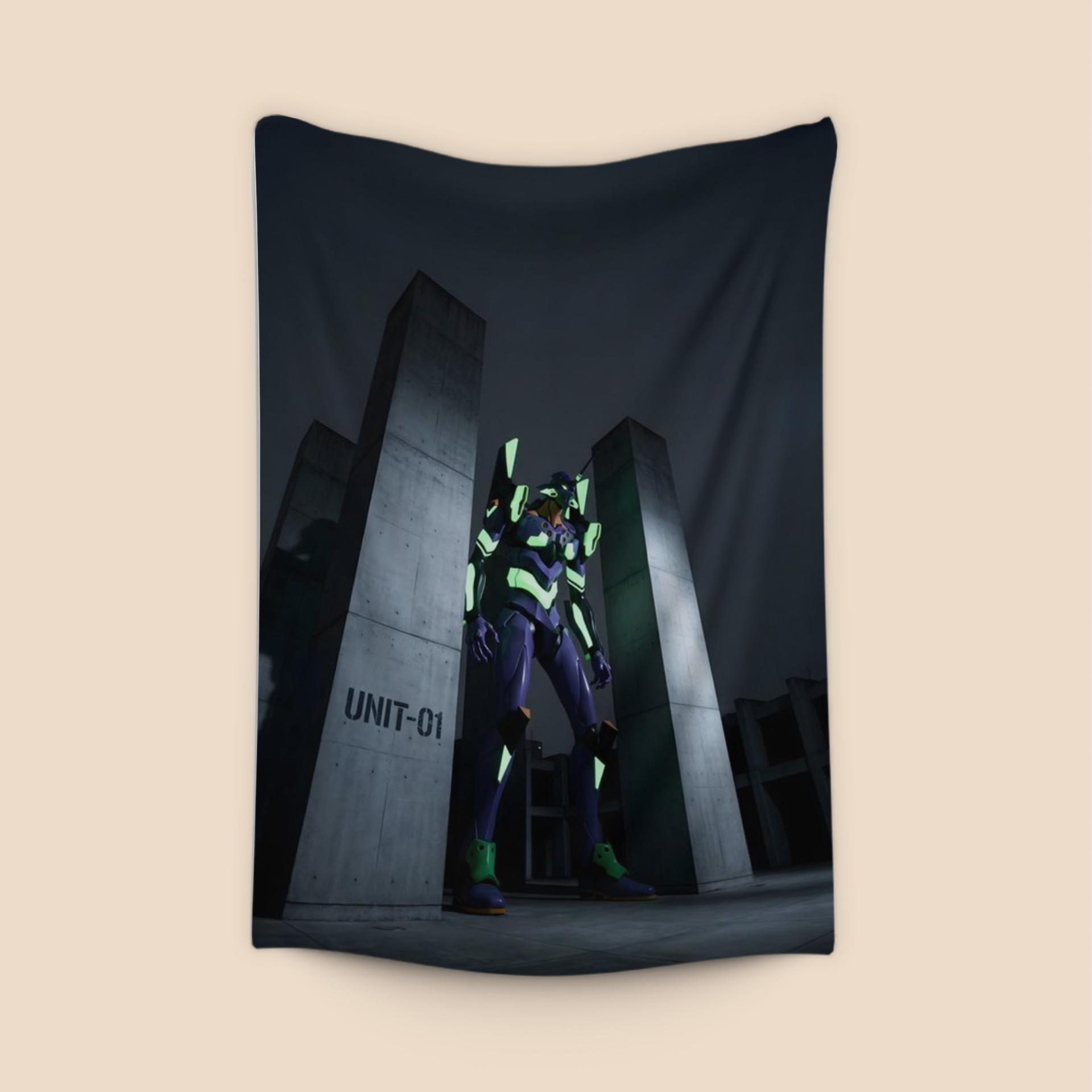 EVA Unit-01: Brutalist Hangar Guardian