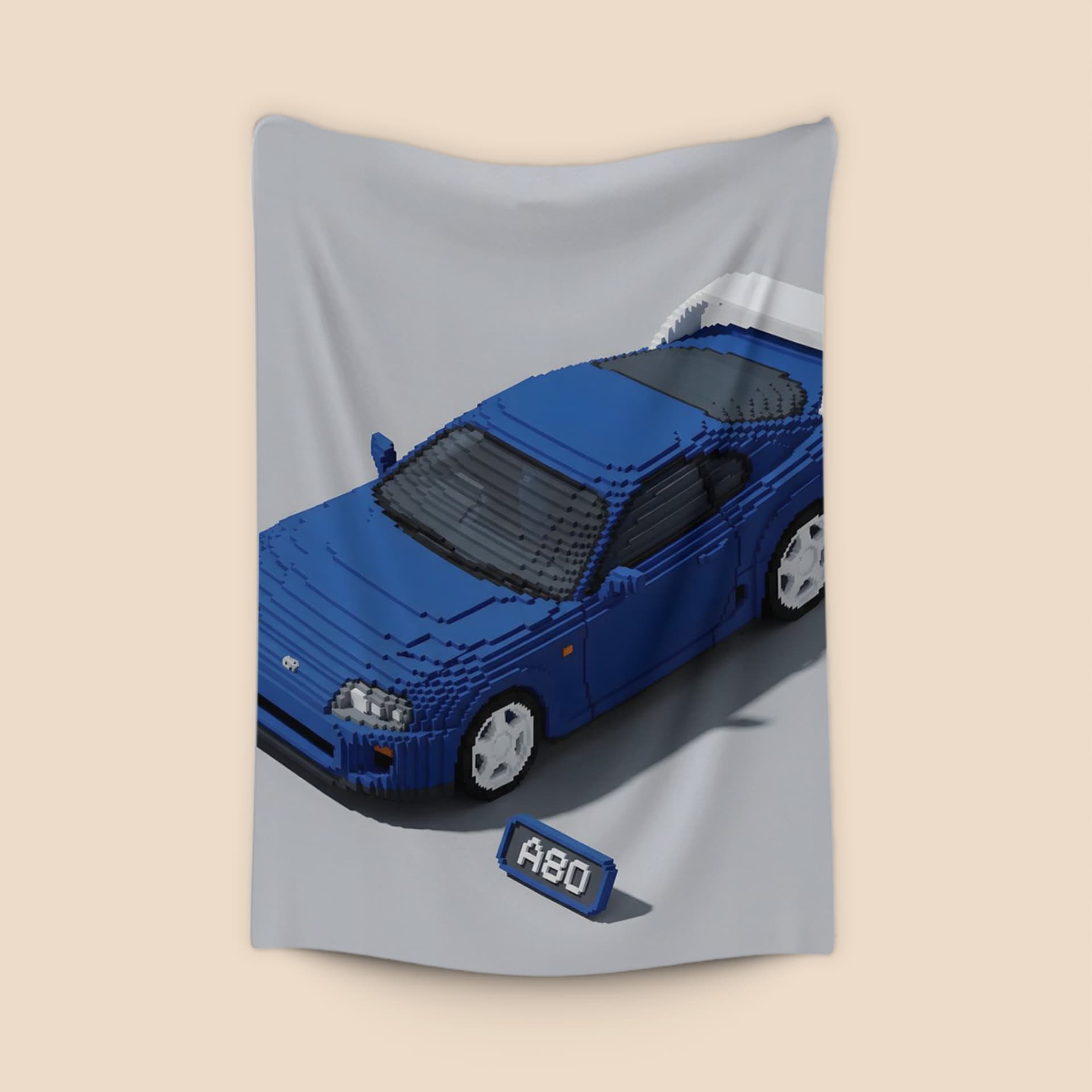 Voxel Legend: Toyota Supra A80 in Blue
