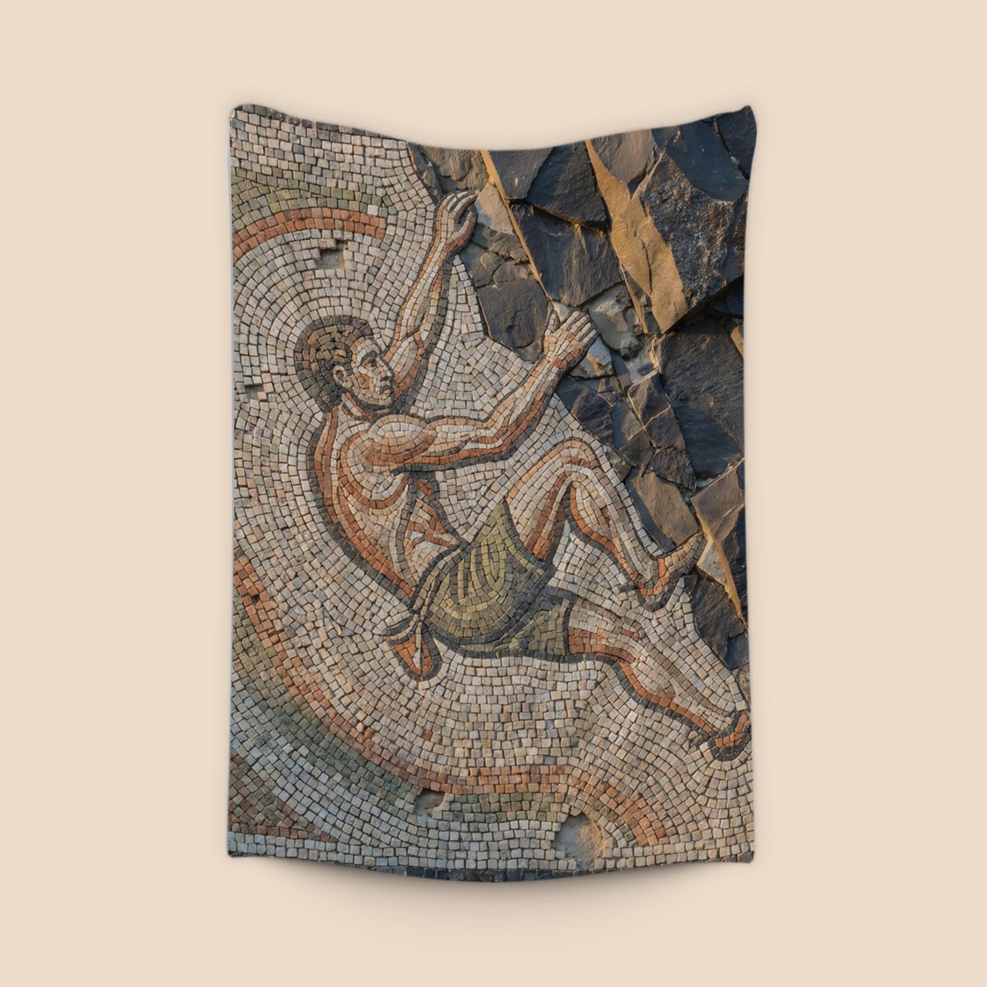 The Eternal Ascent: Classical Mosaic Climber