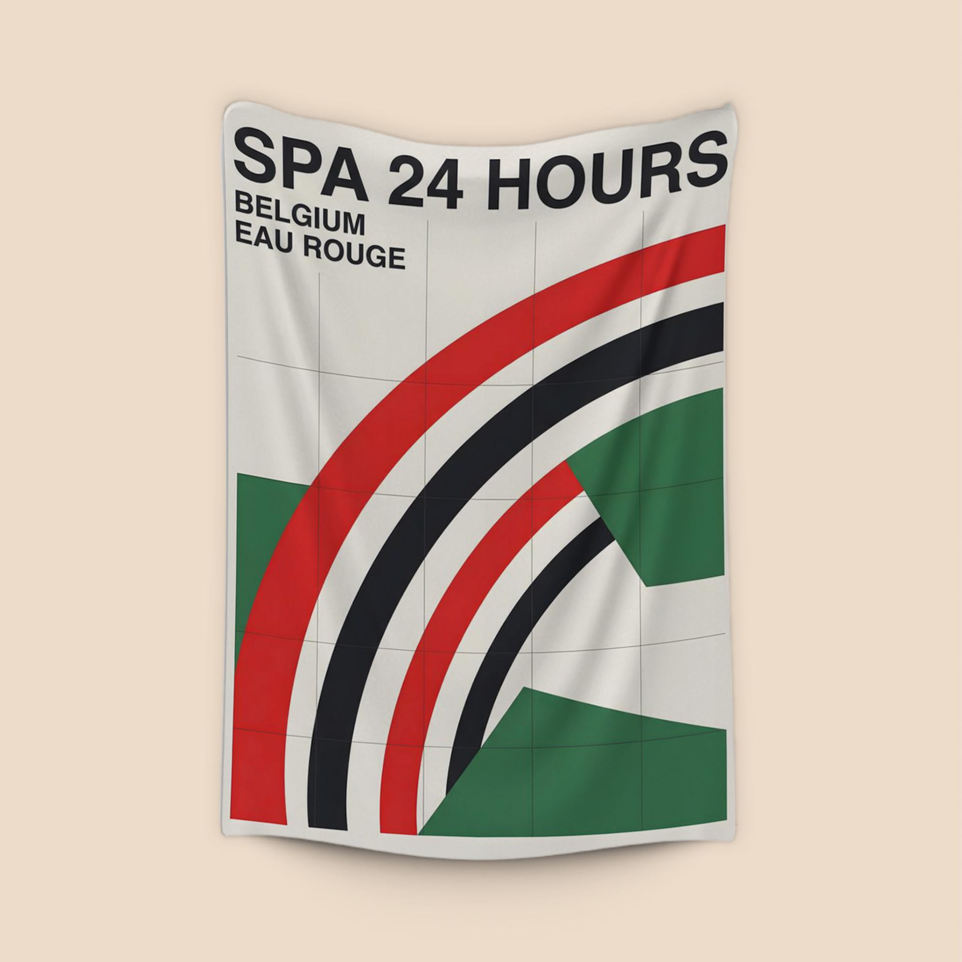 Spa 24 Hours: Eau Rouge Minimalist Modernist Poster