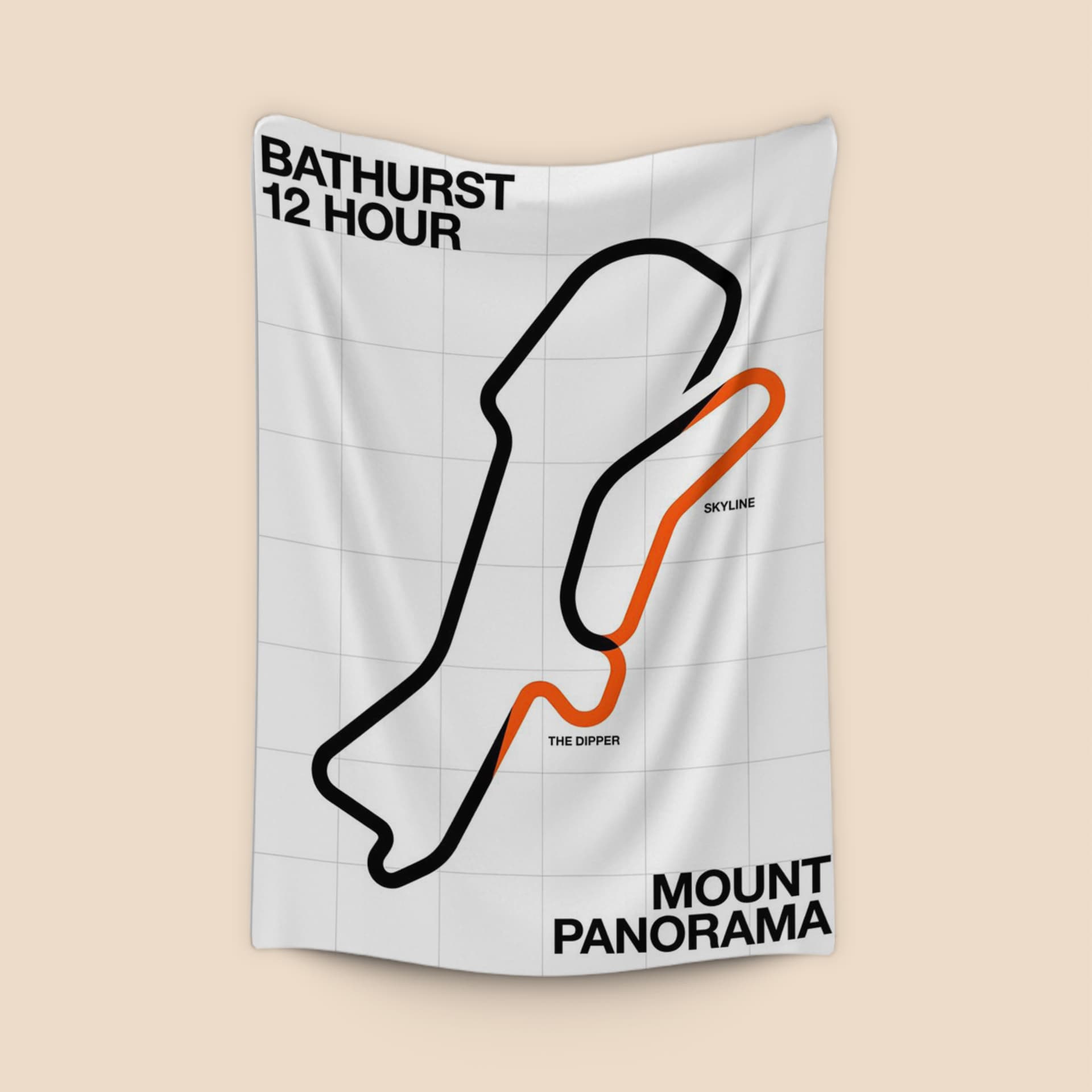 Mount Panorama Bathurst 12H Minimalist Map