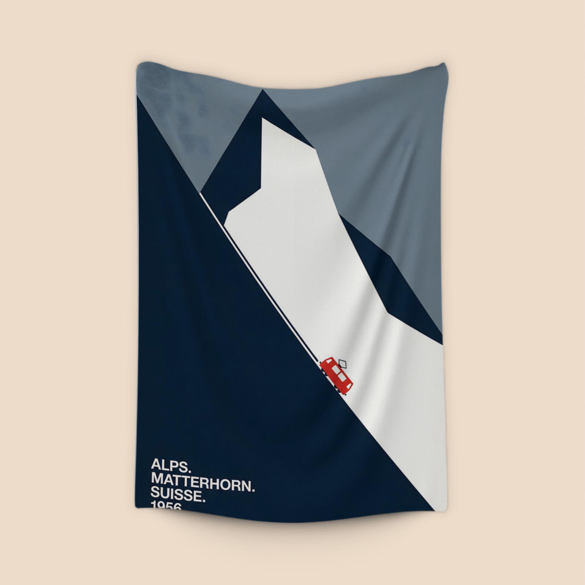 Alpine Ascent: Matterhorn 1956 Minimalist Poster