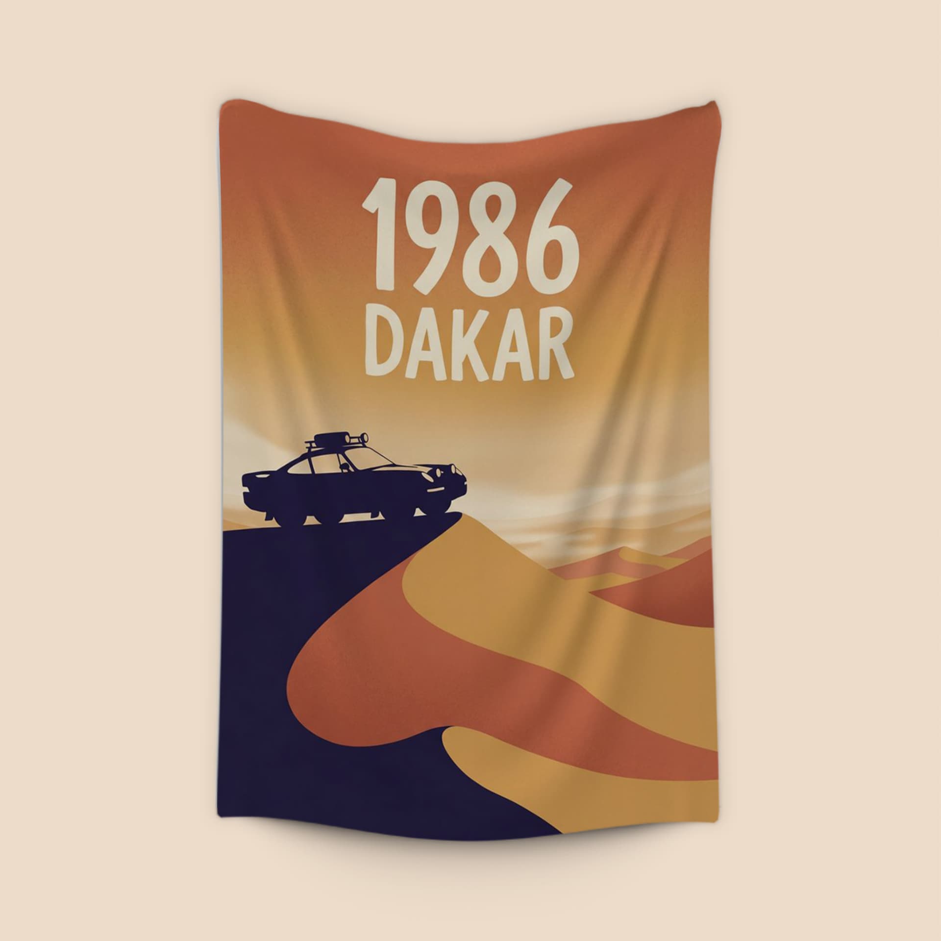 1986 Dakar Porsche 959 Minimalist Poster