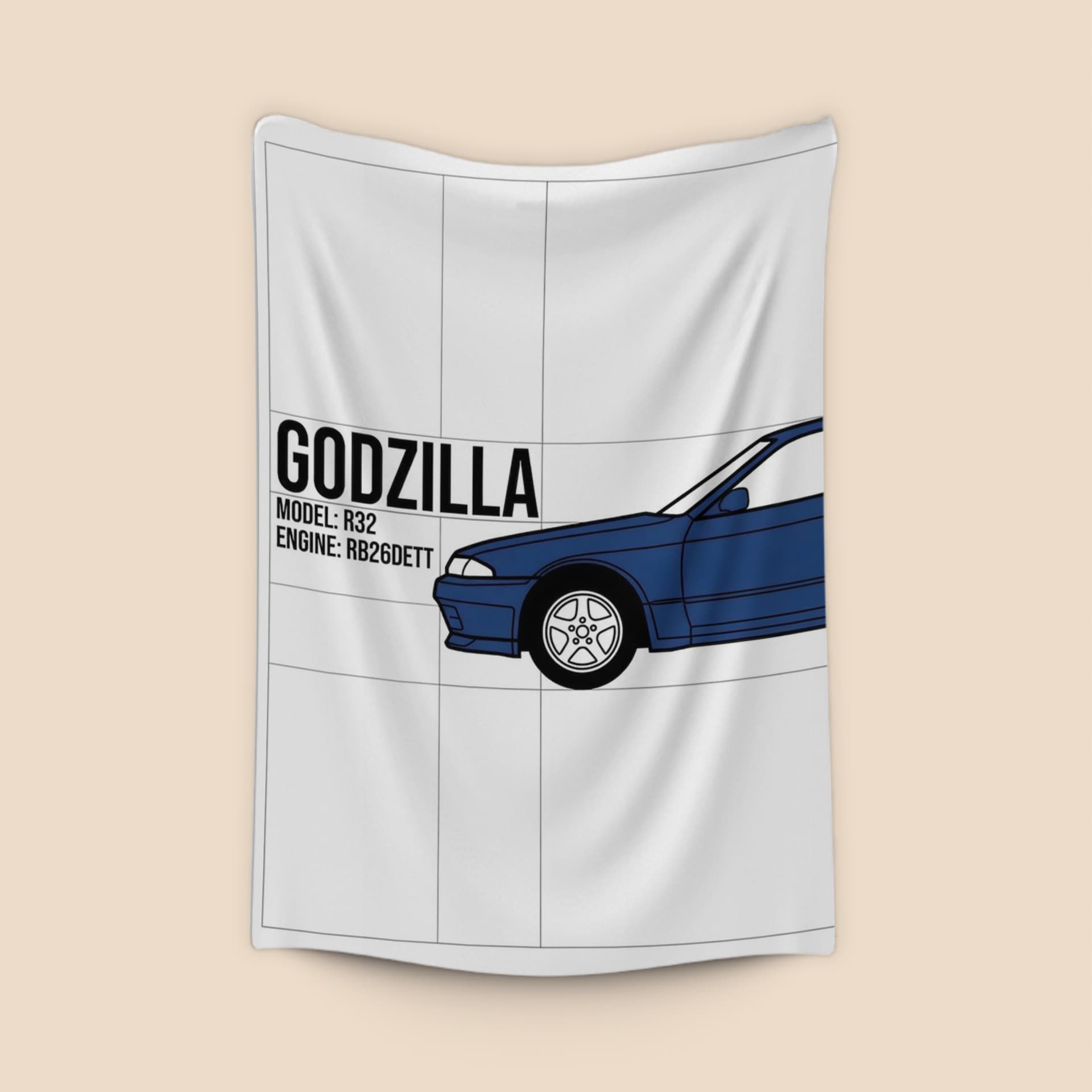 Nissan Skyline GT-R R32 Godzilla Technical Illustration
