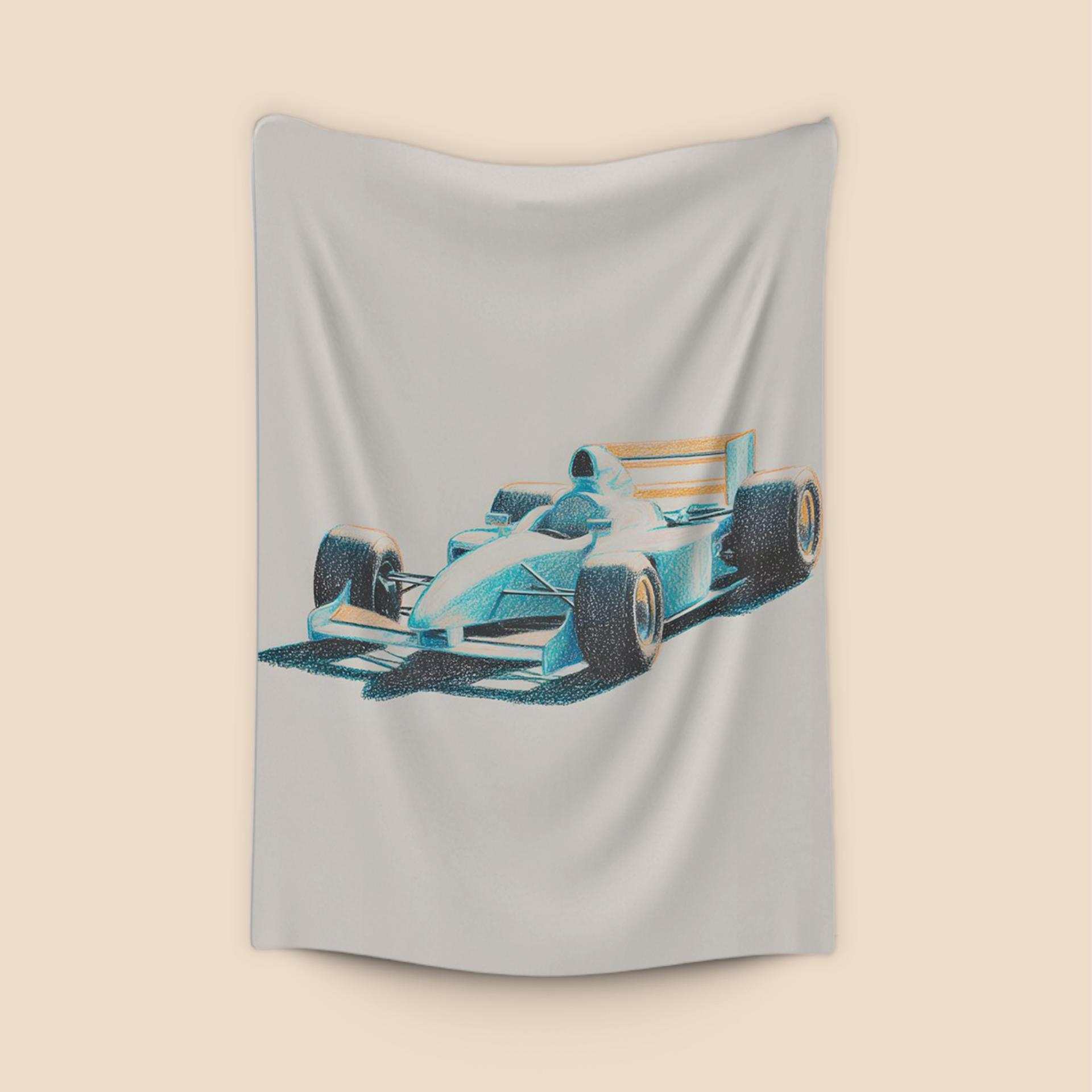 Cyan Formula 1 Sketch