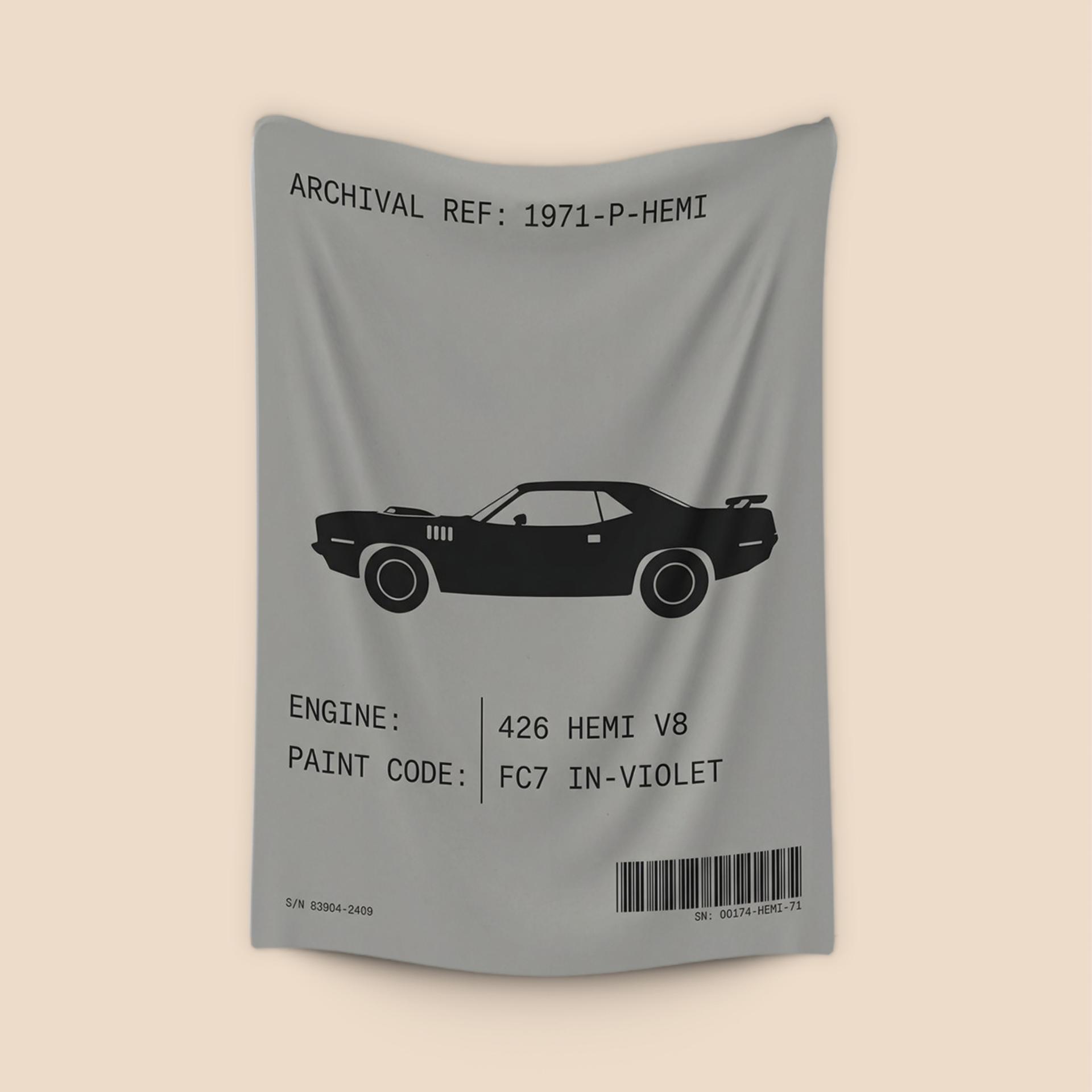 1971 Hemi 'Cuda: Archival Technical Spec Illustration