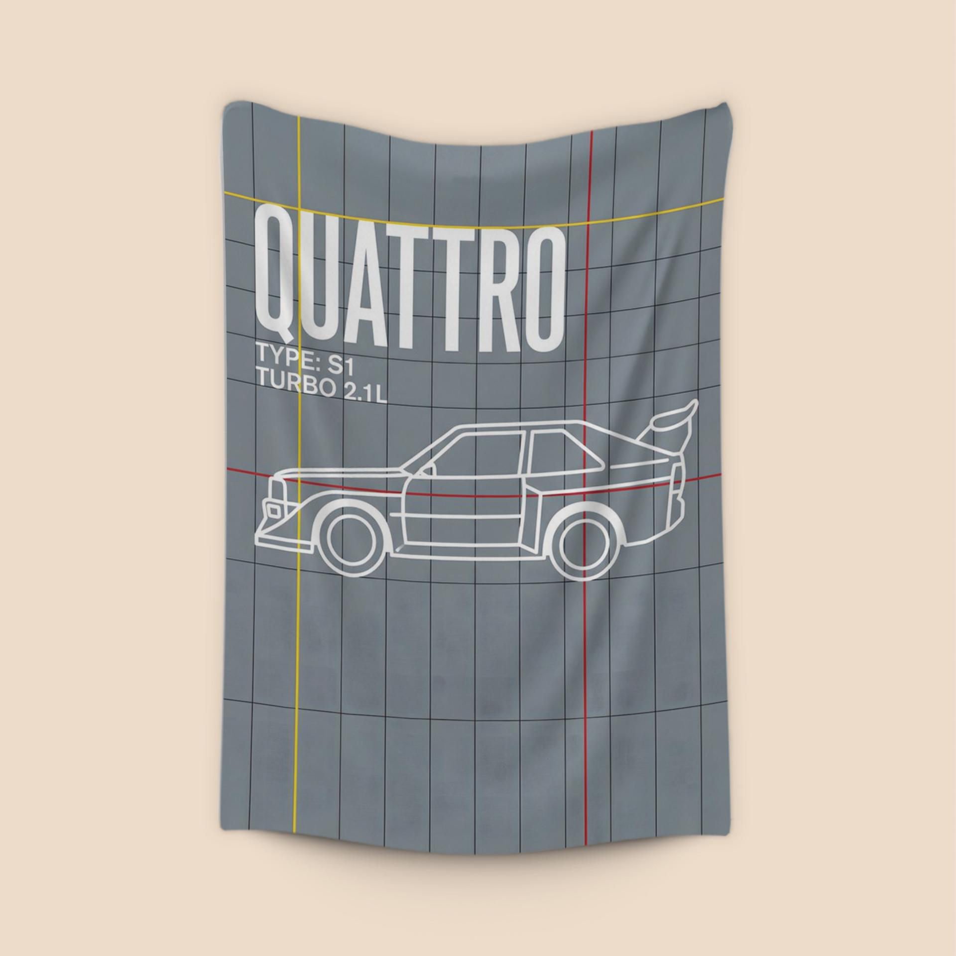 Audi Sport Quattro S1 Technical Grid Graphic