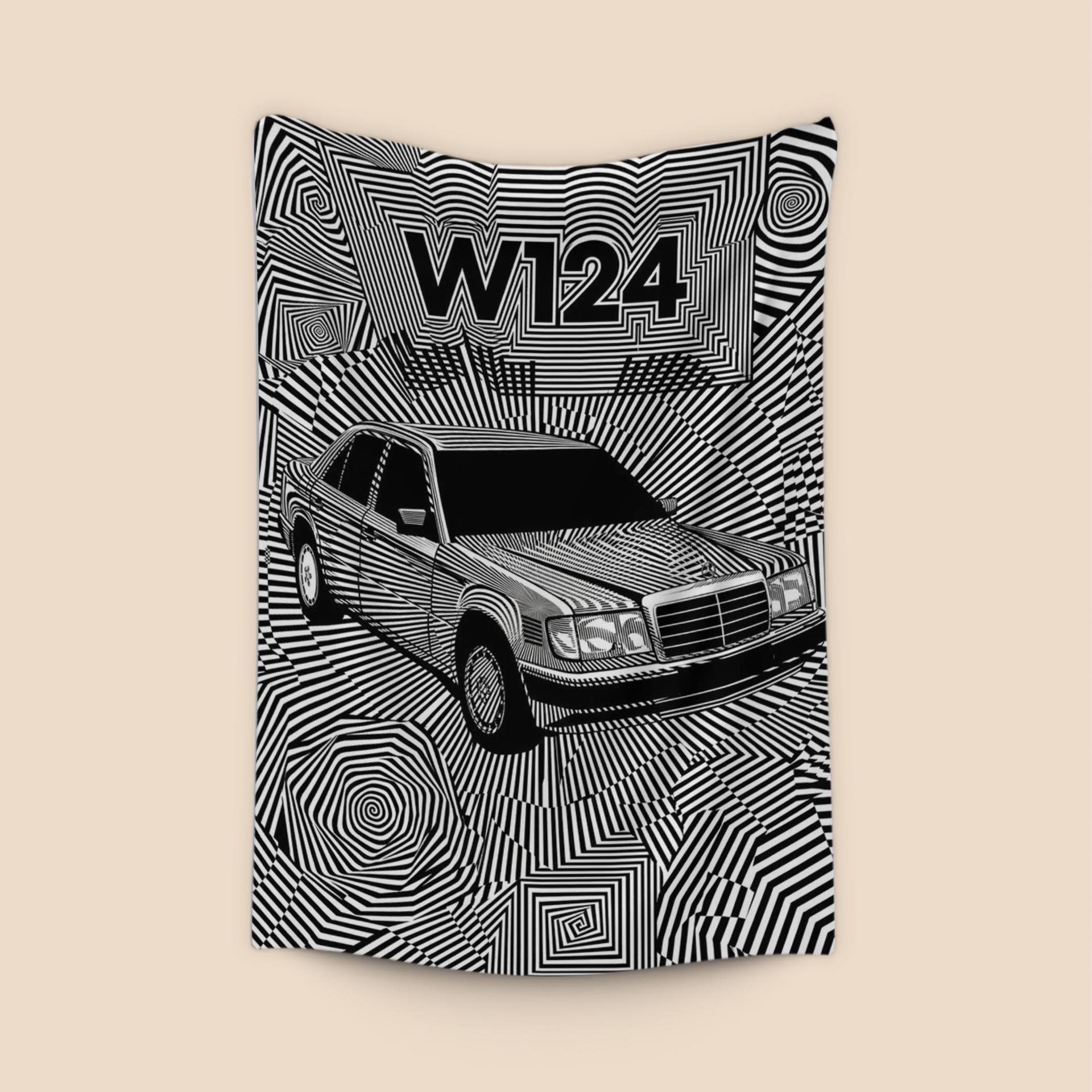 Hypnotic W124: Op Art Mercedes Tribute