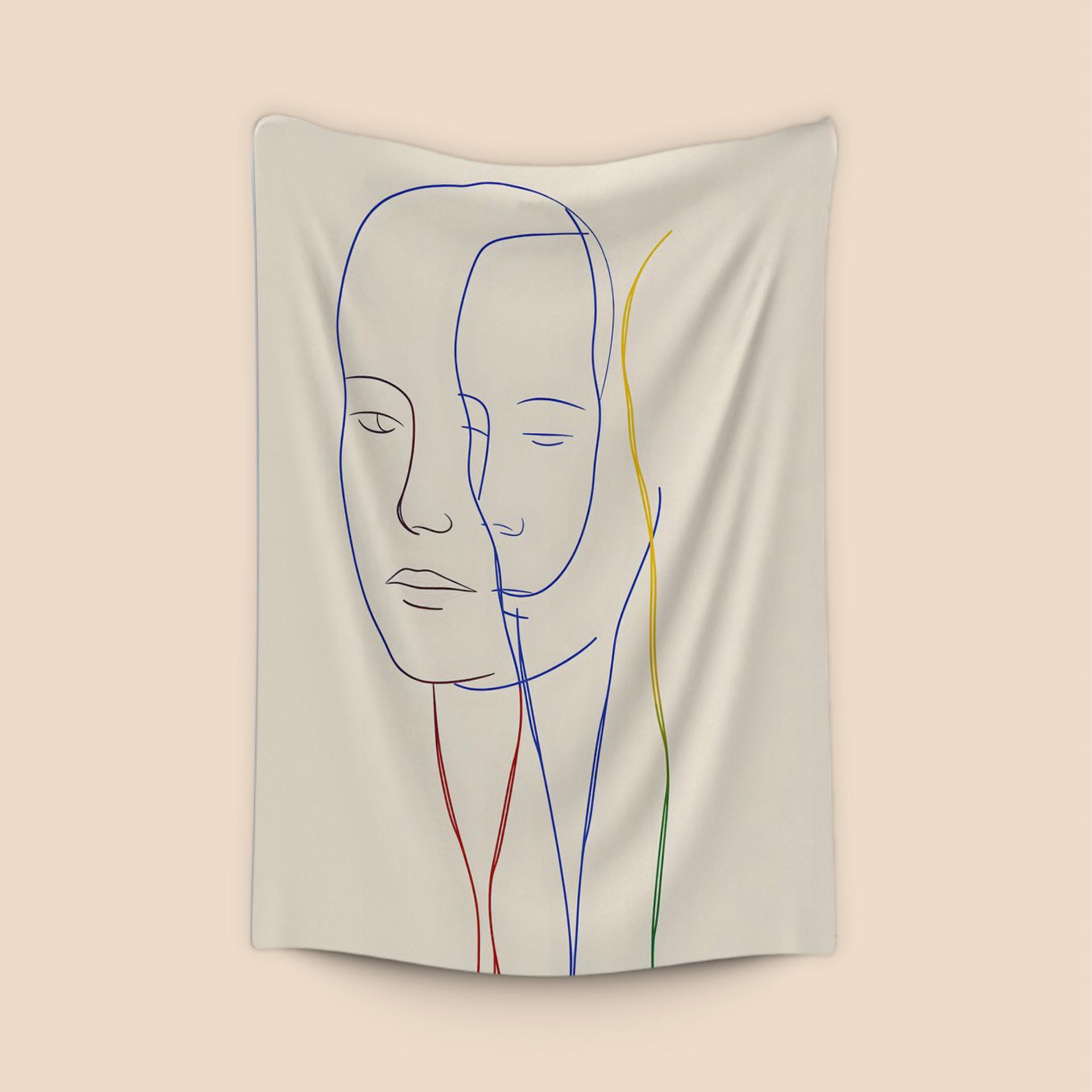 Abstract Duality Line Art