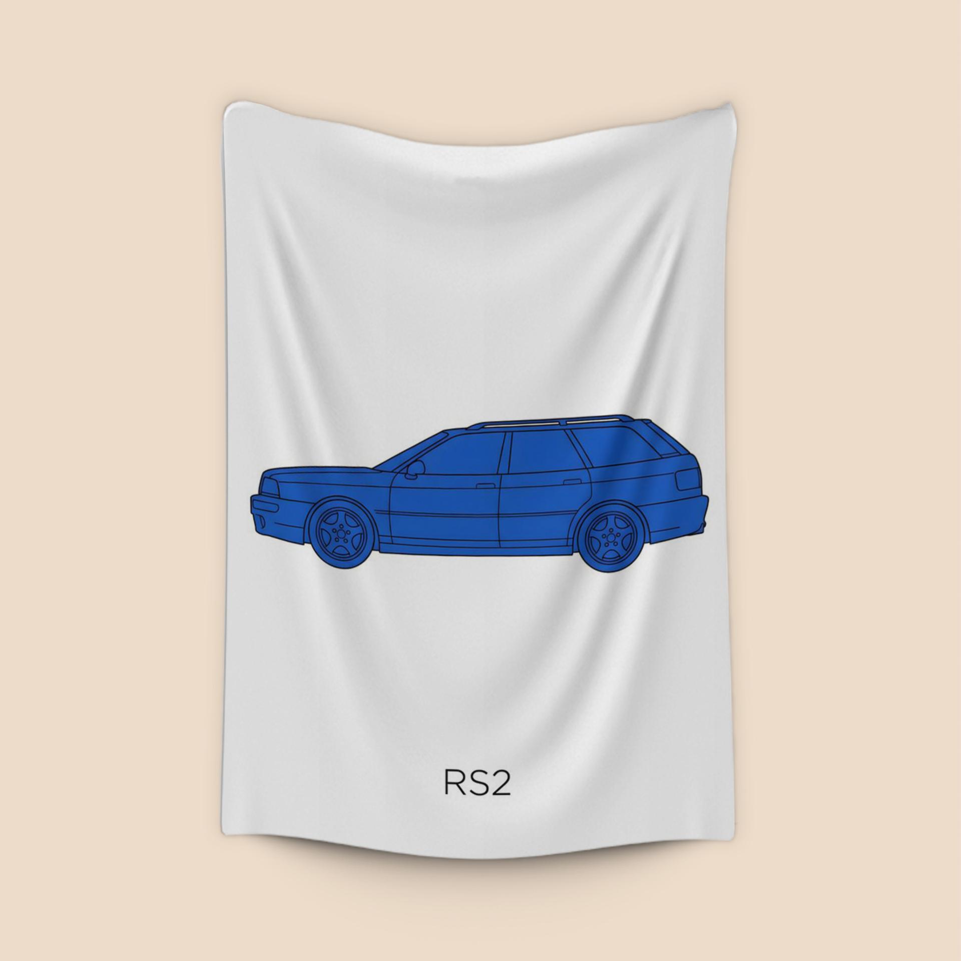 Audi RS2 Avant: Nogaro Blue Minimalist Profile