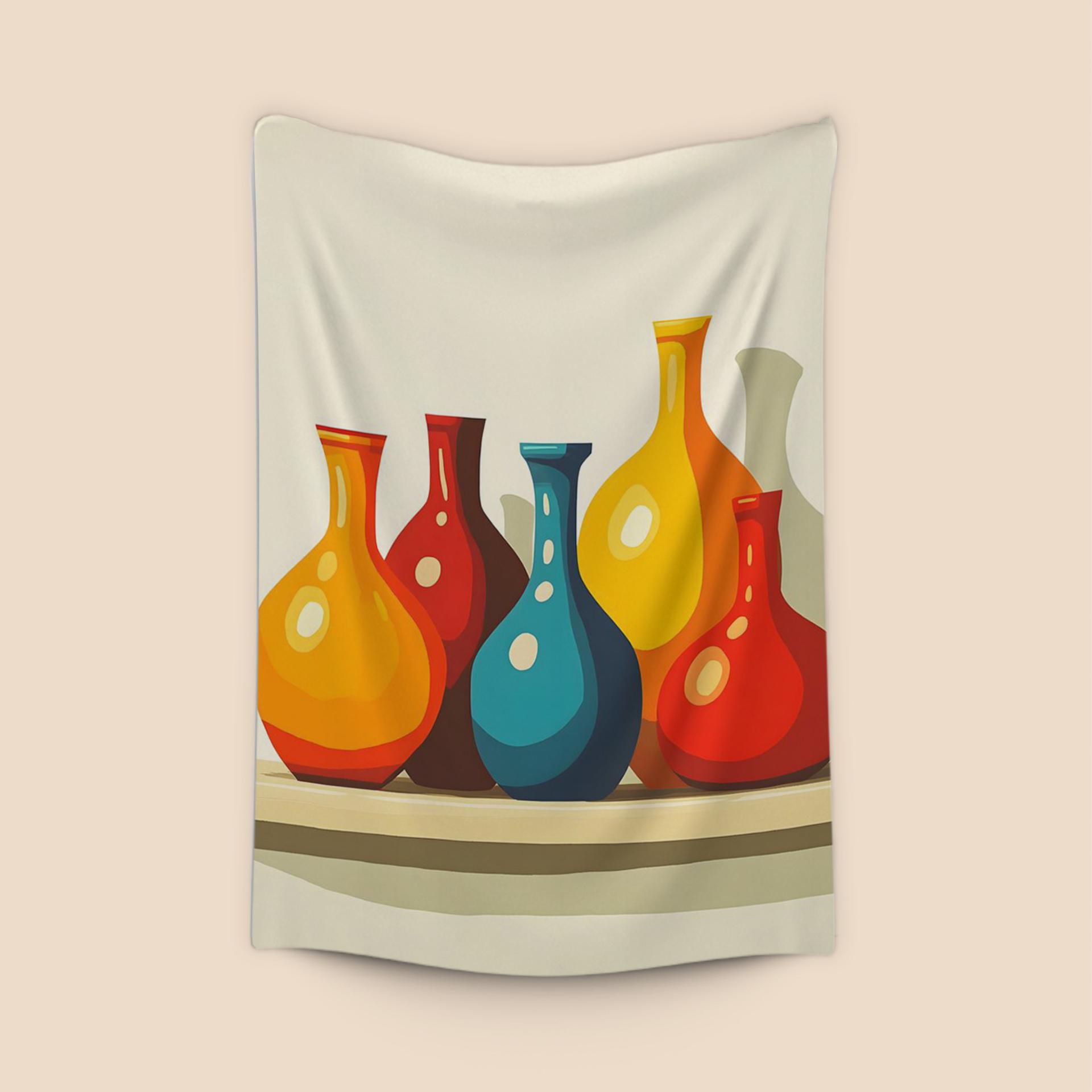 Vibrant Mid-Century Vases