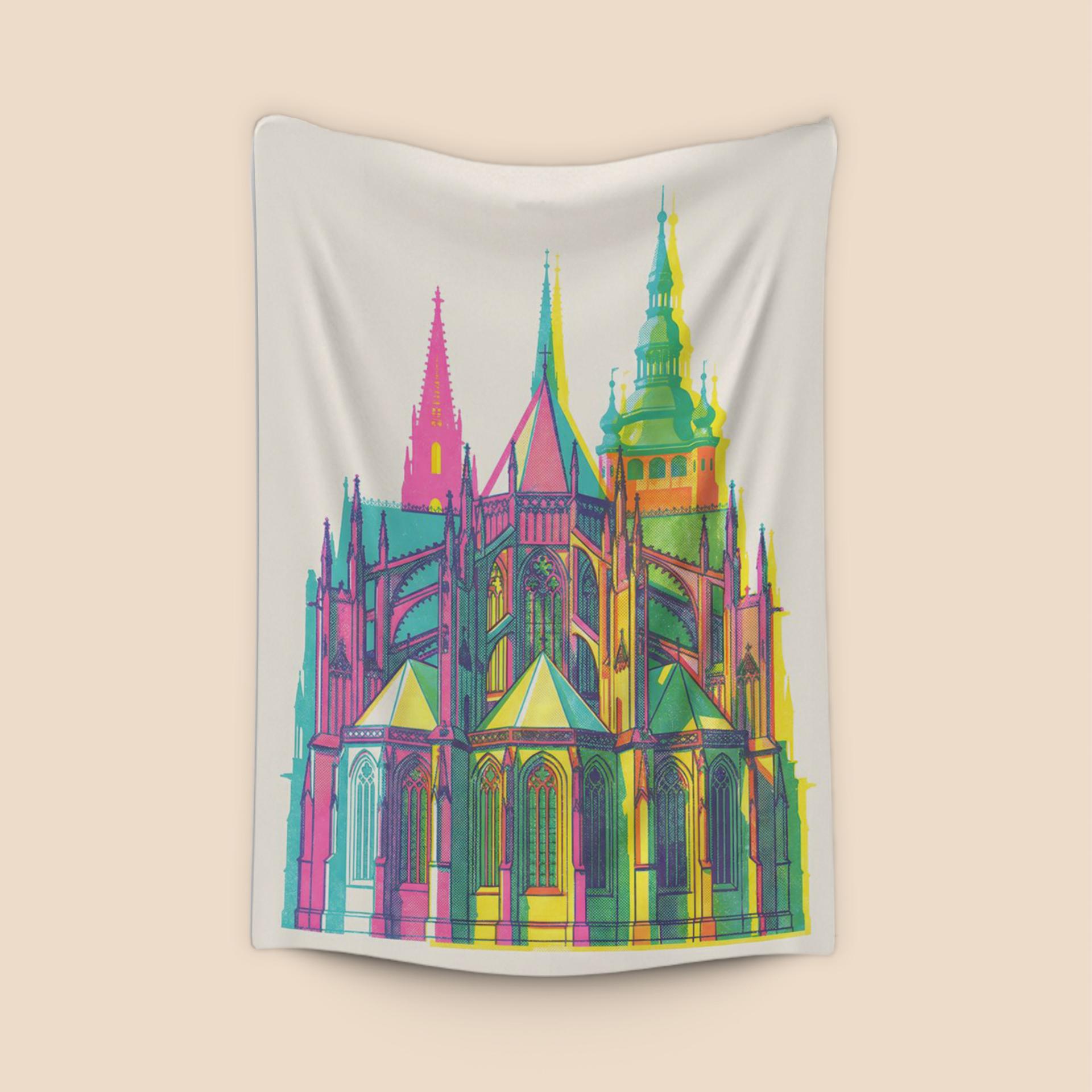 St. Vitus Cathedral Halftone Pop Art