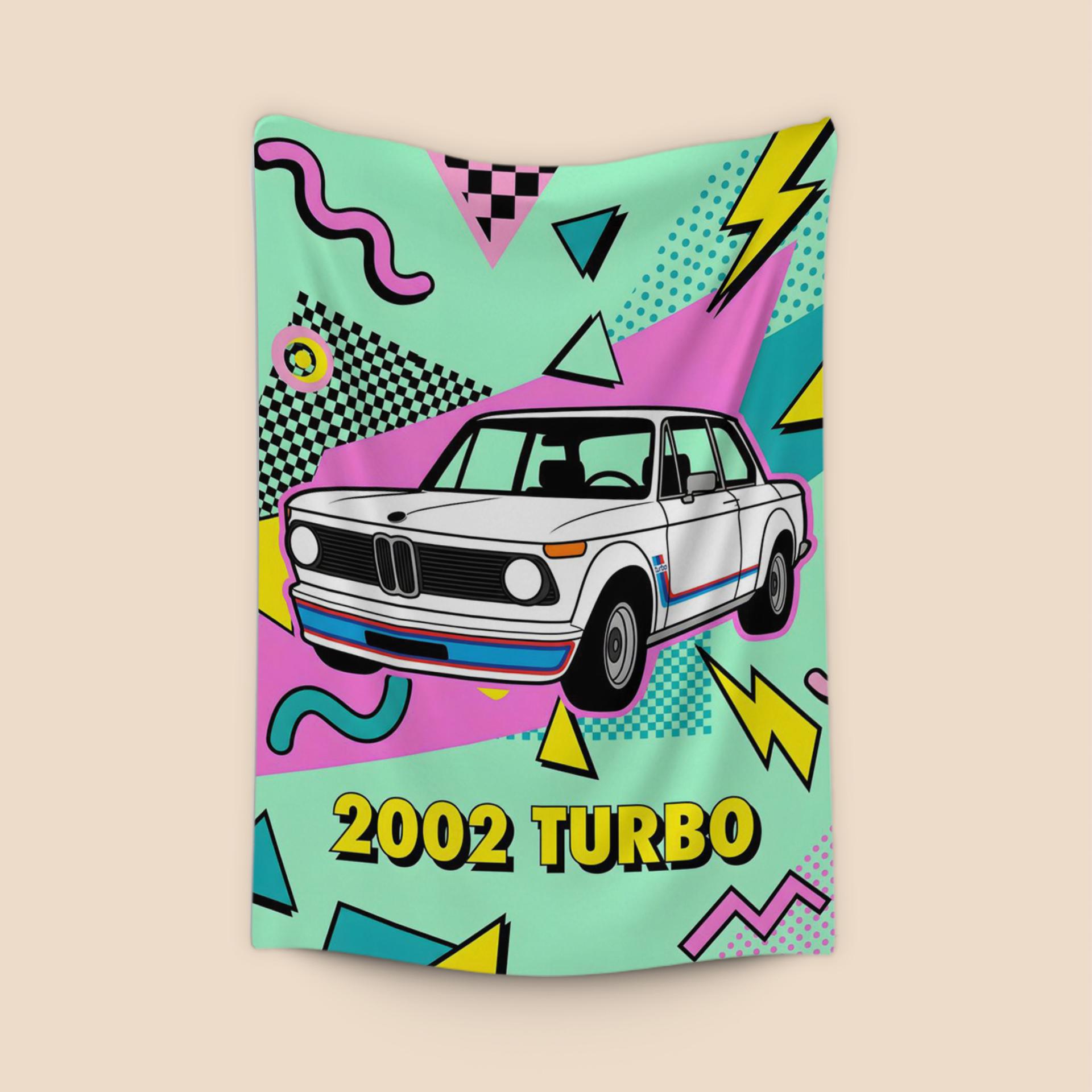 BMW 2002 Turbo Memphis Style Retro Poster
