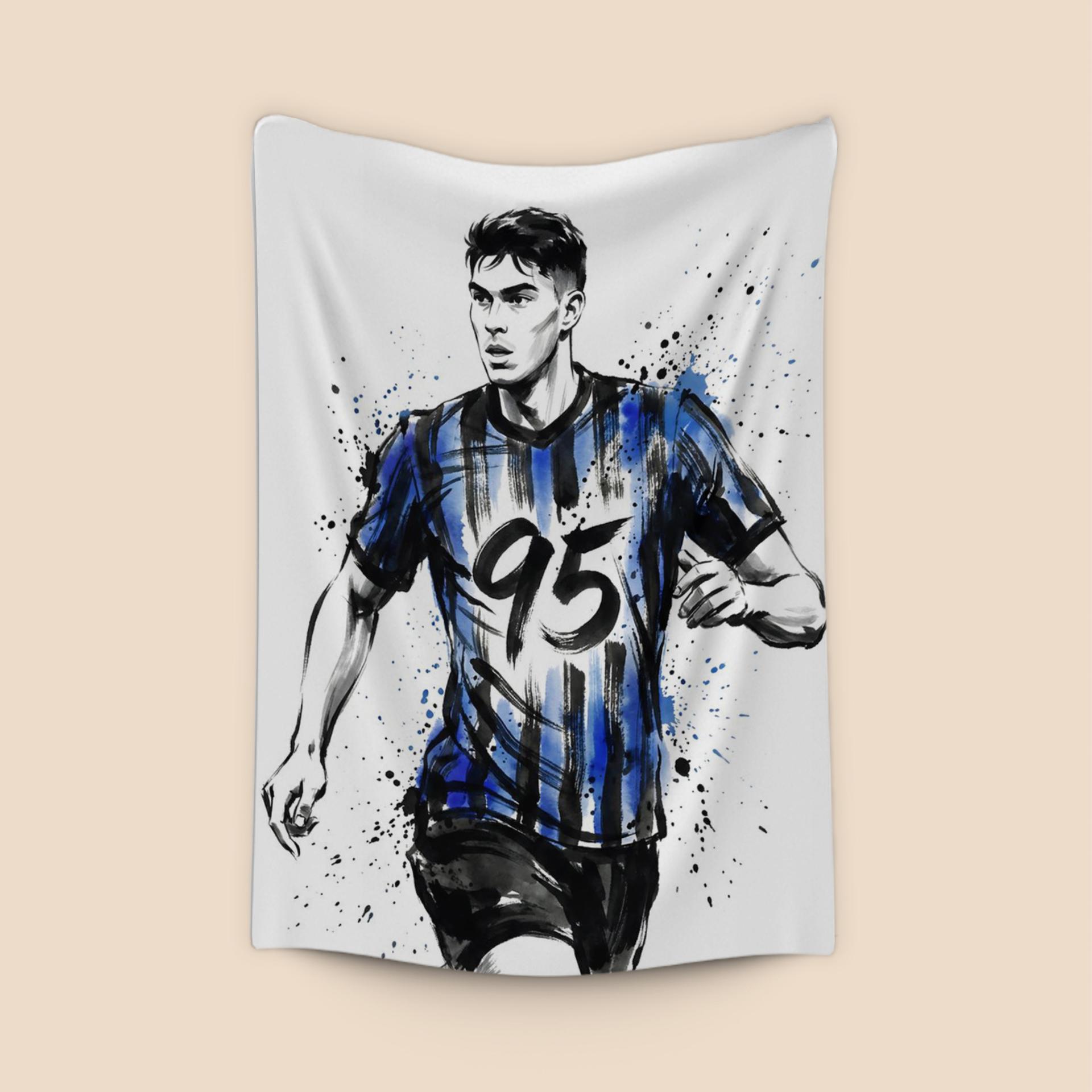 Alessandro Bastoni Inter Milan Ink Illustration