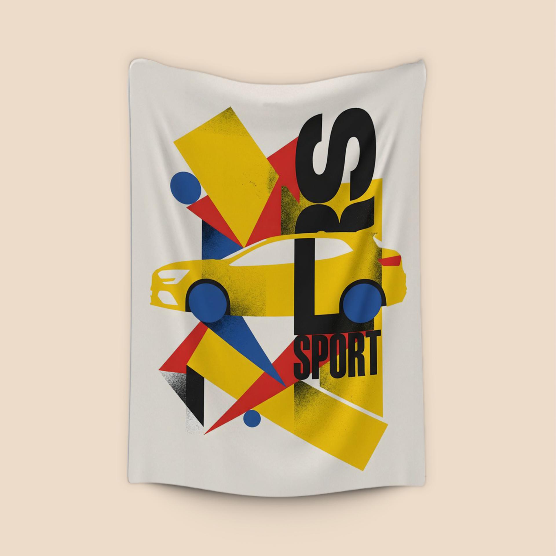 Ford Focus RS Geometric Sport Illustration