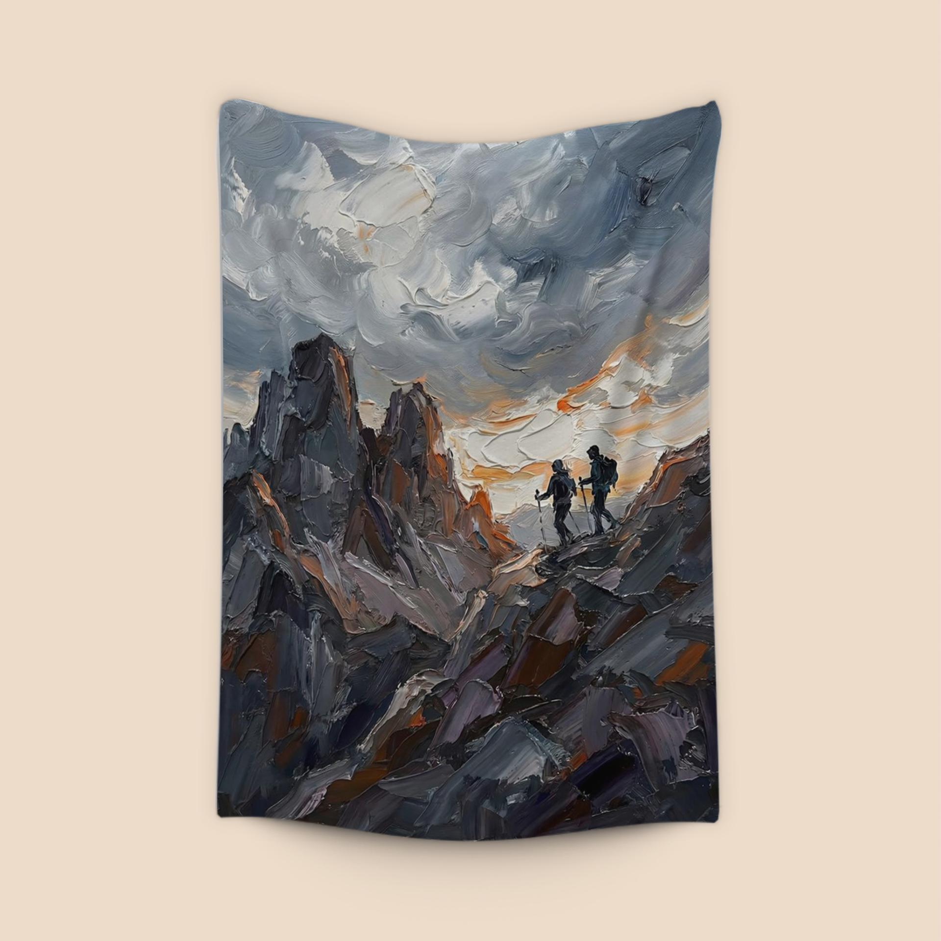 Tre Cime Hikers Impasto Landscape