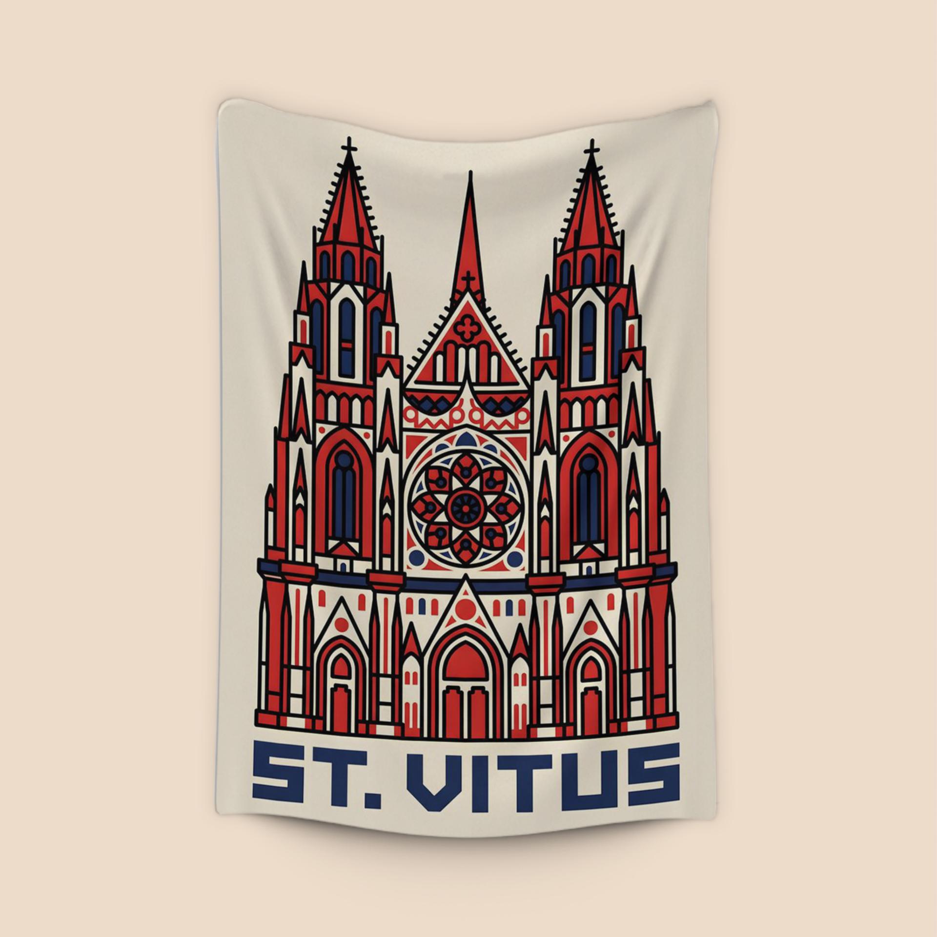 St. Vitus Cathedral Modern Graphic Poster
