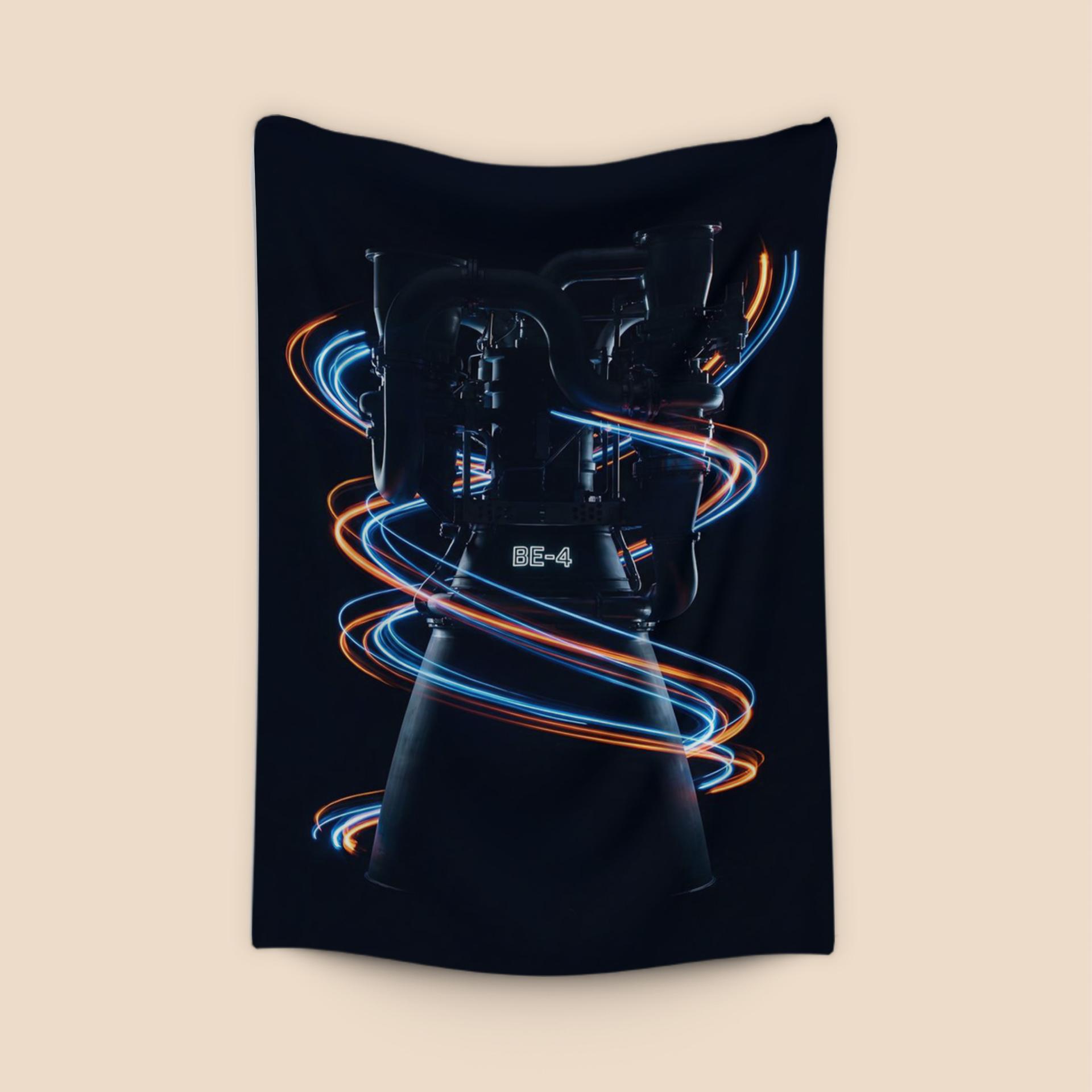 BE-4 Engine Kinetic Light Trail Art