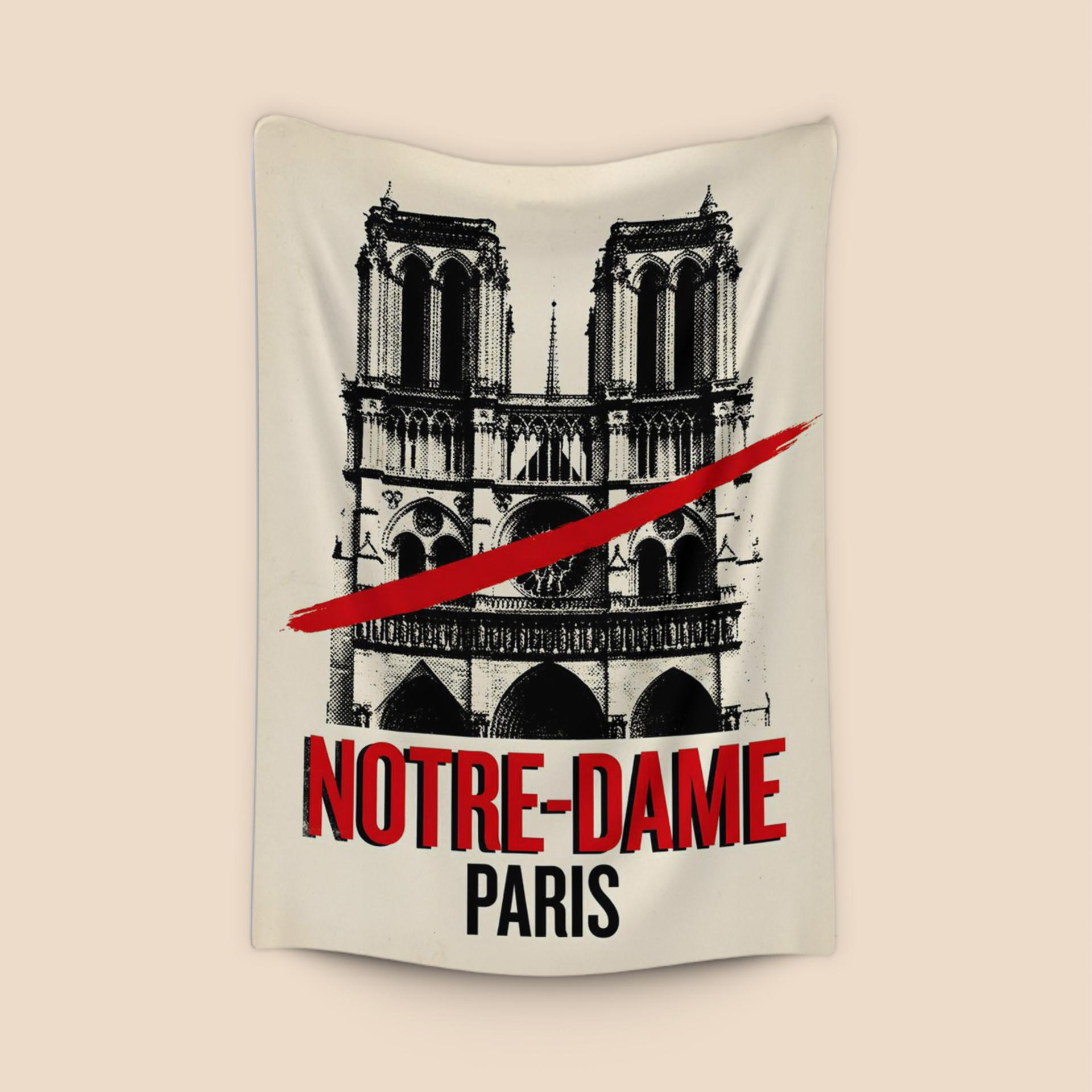 Notre-Dame Paris Punk Graphic Poster