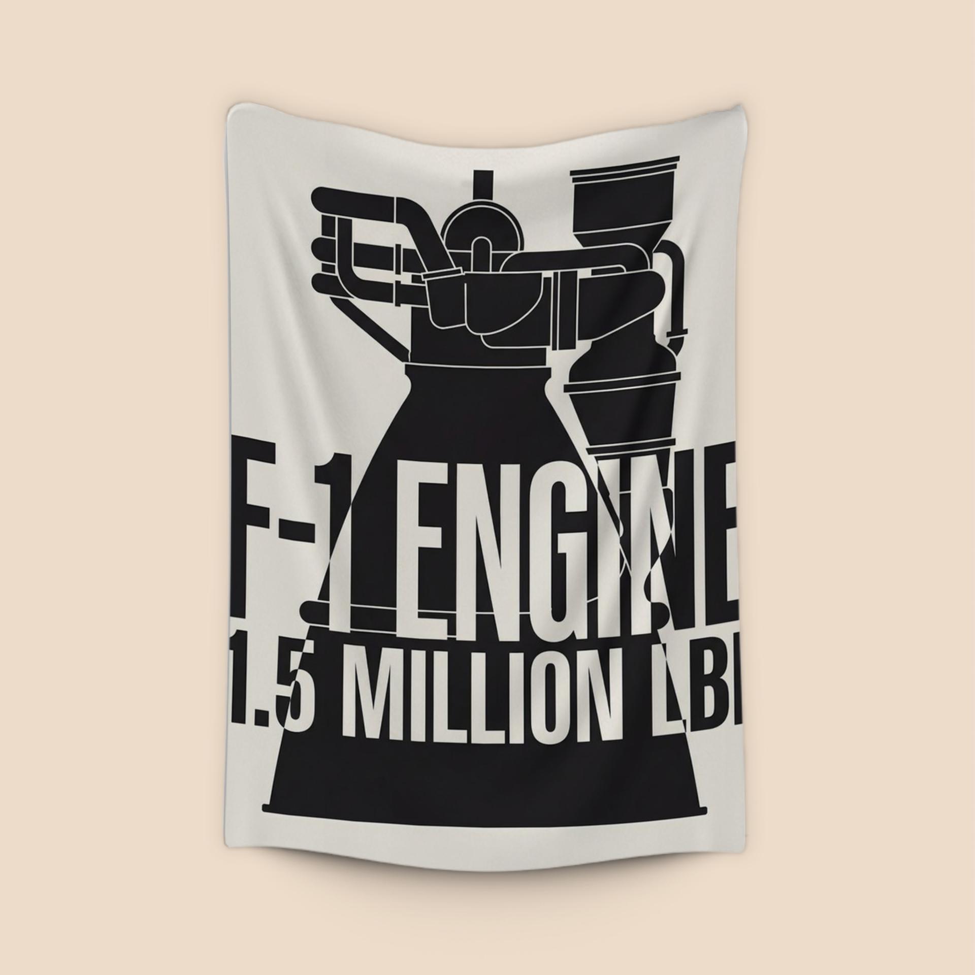 F-1 Engine 1.5 Million LBF Graphic Poster
