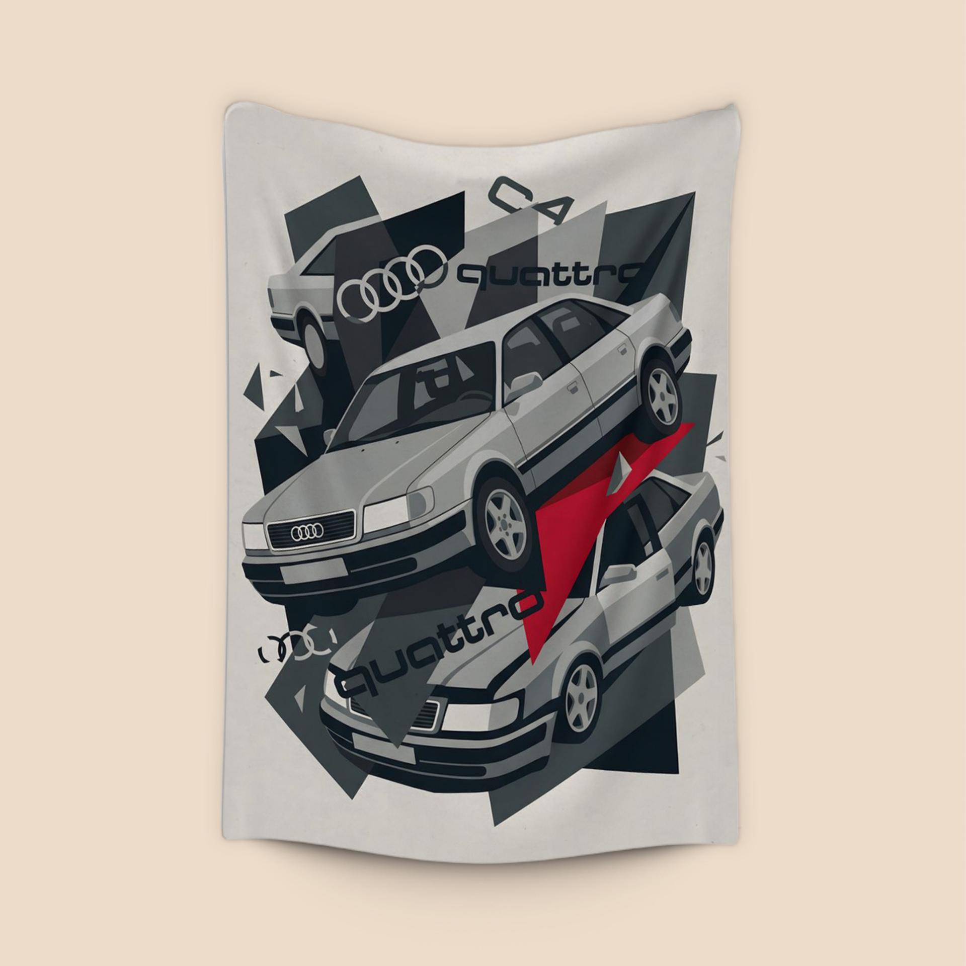 Audi 100 C4 Quattro: Geometric Shard Collage