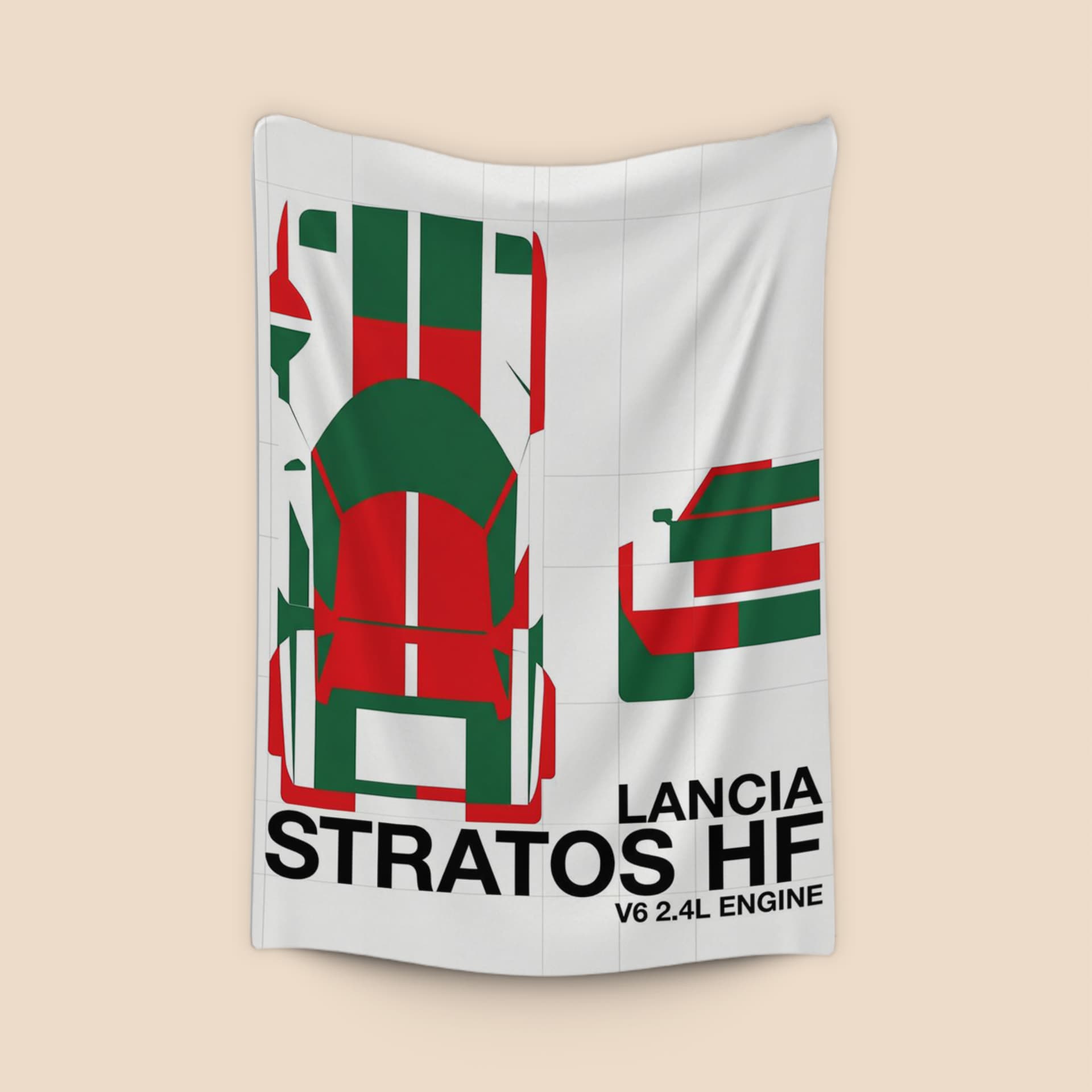 Lancia Stratos HF Minimalist Grid Poster