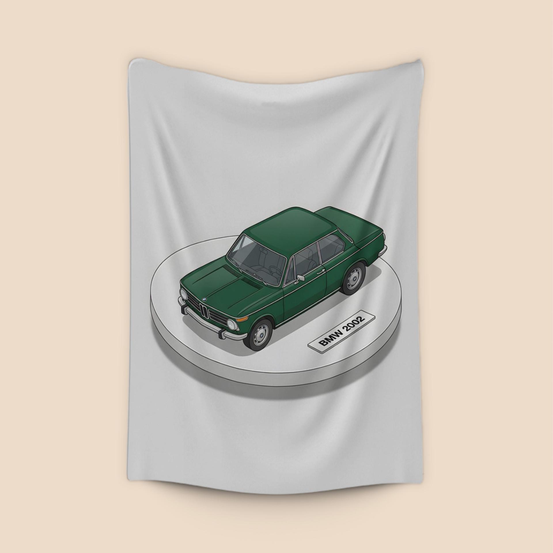 BMW 2002 Isometric Miniature Diorama - Green