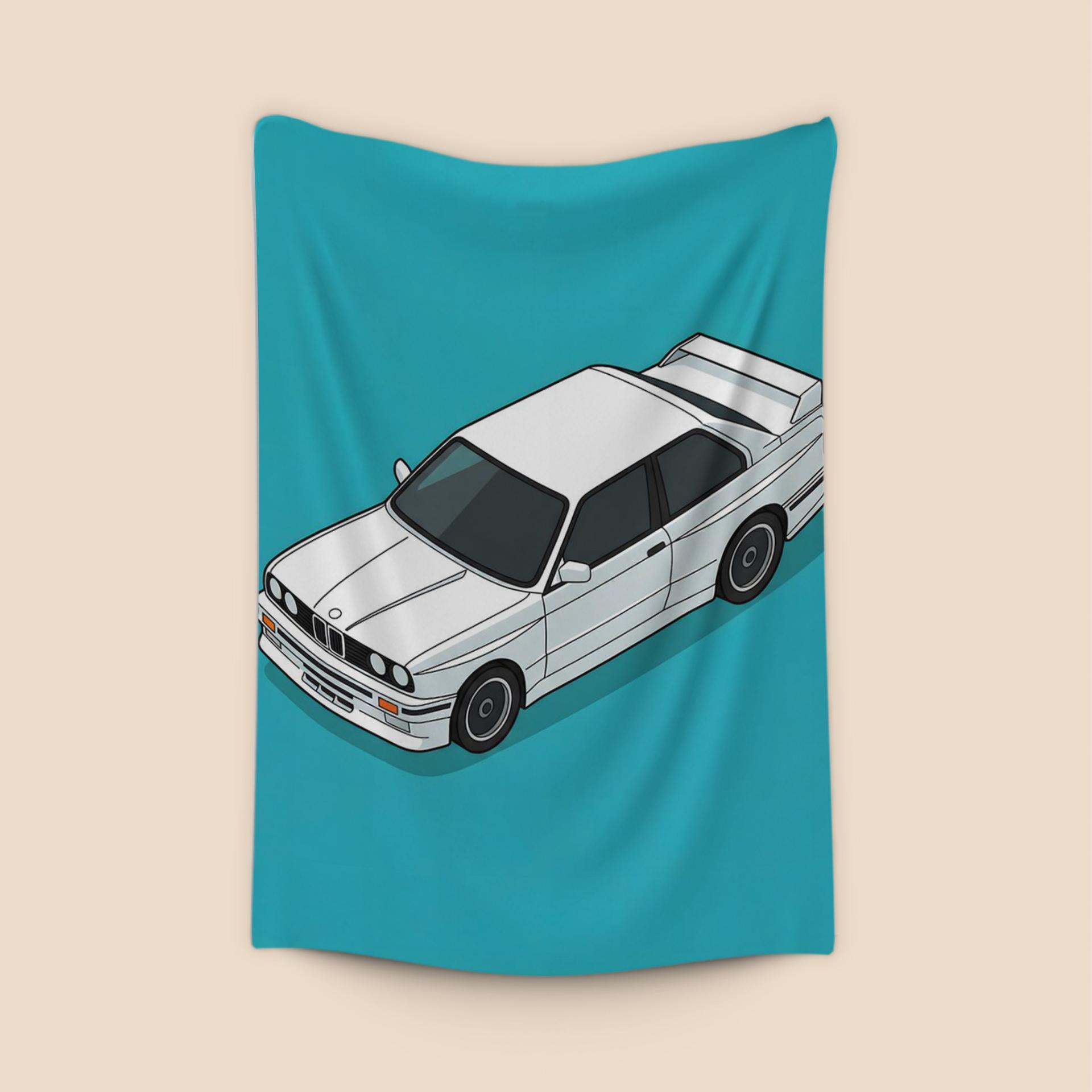 BMW E30 M3 Isometric Teal