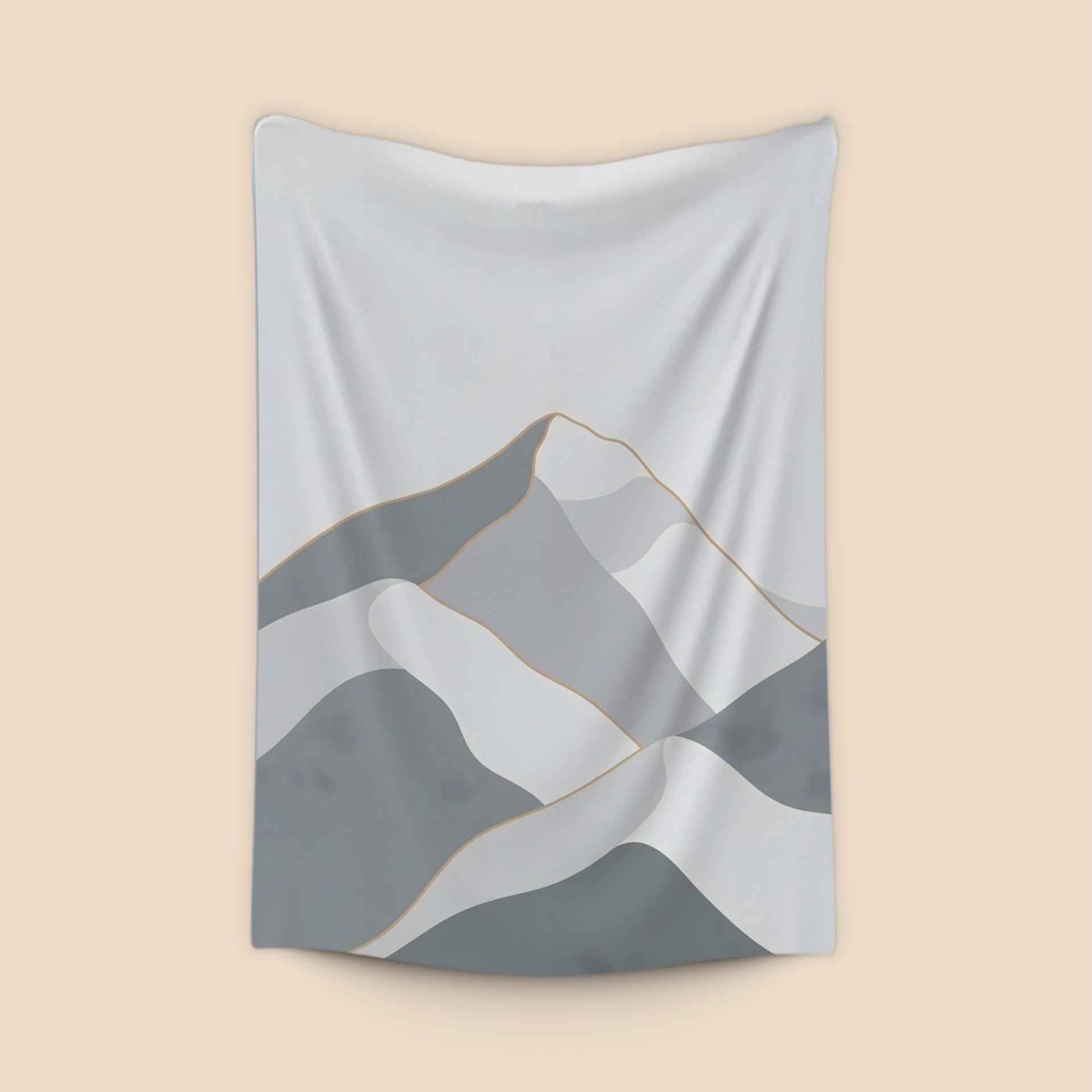 Minimalist Geometric Mountain Summit