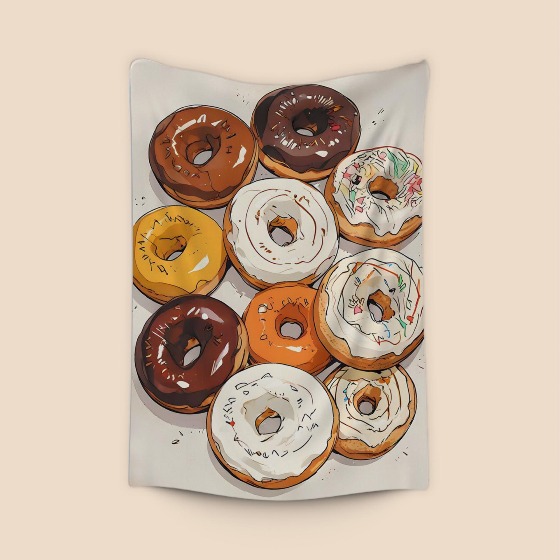 Assorted Glazed Donuts Illustration