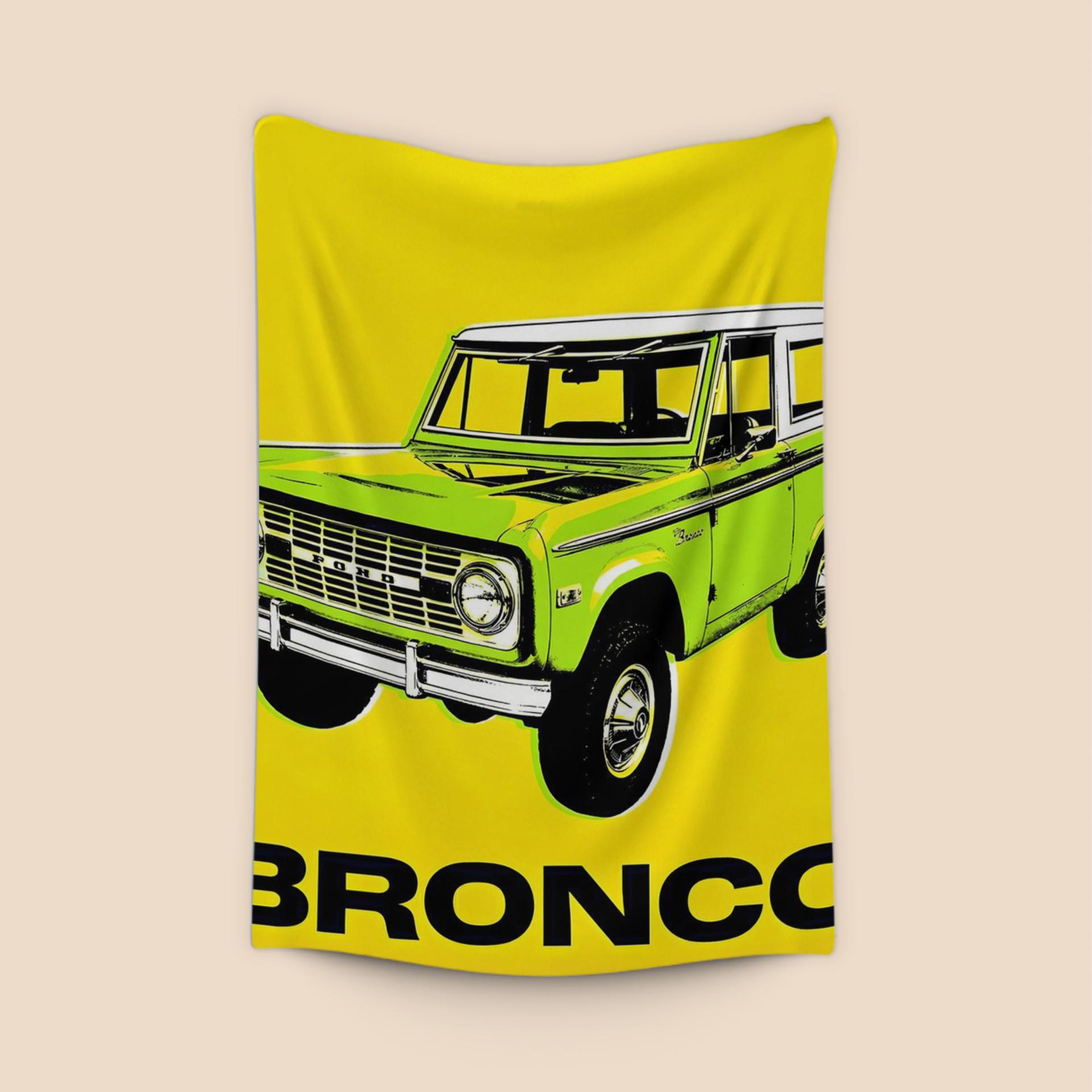 Ford Bronco: Yellow Pop Art Legend