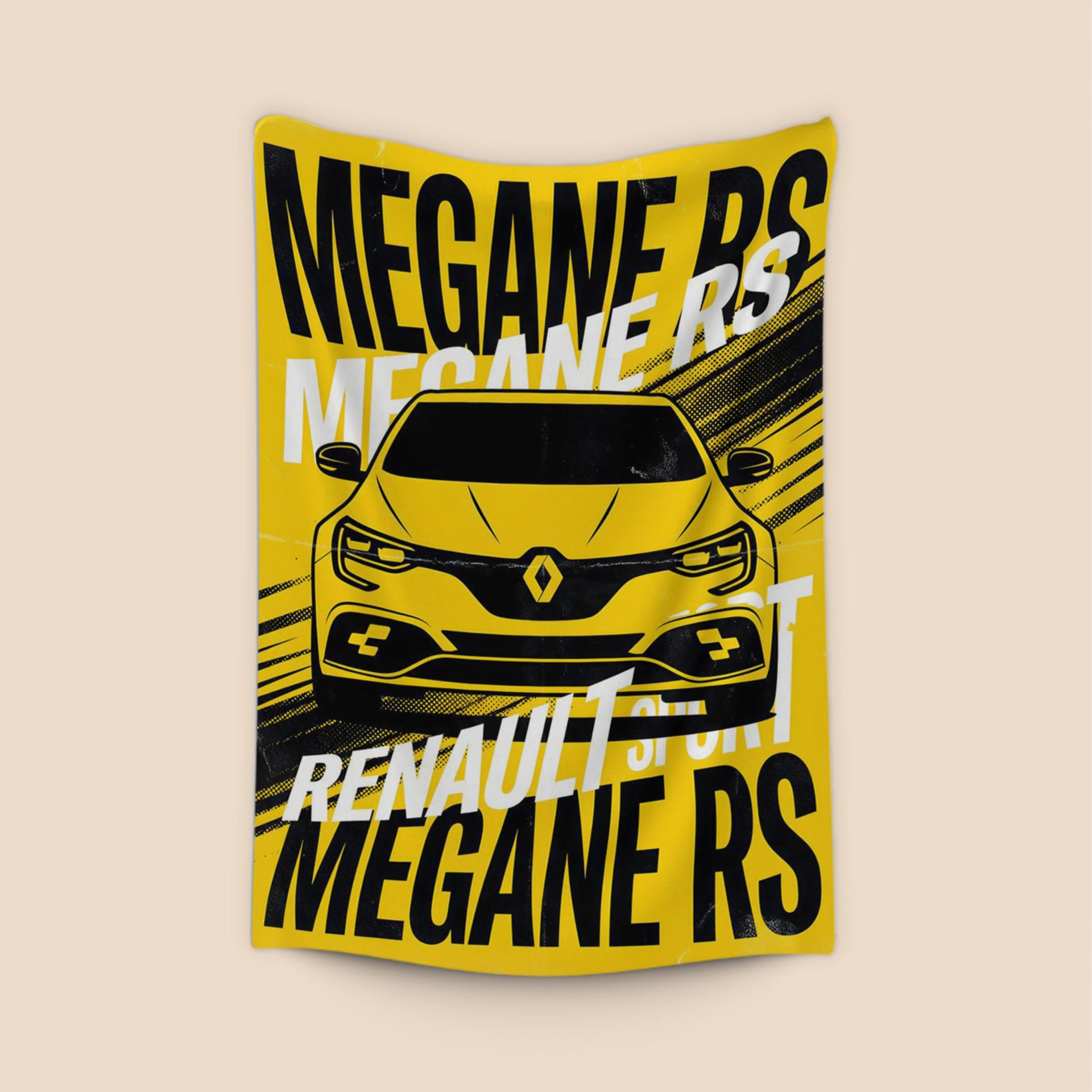 Renault Megane R.S. Yellow Sport Graphic Poster