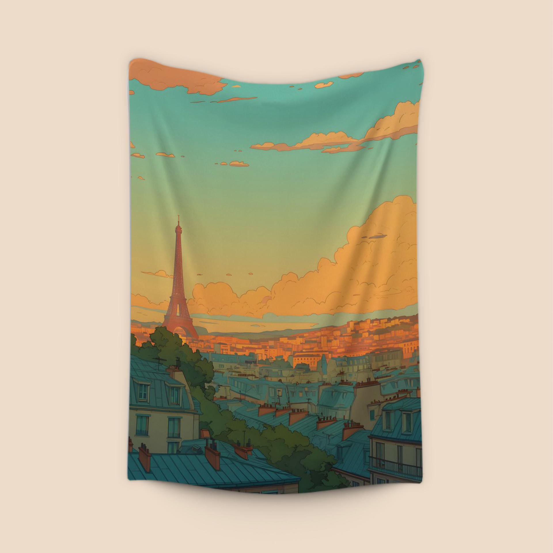 Paris Sunset Skyline