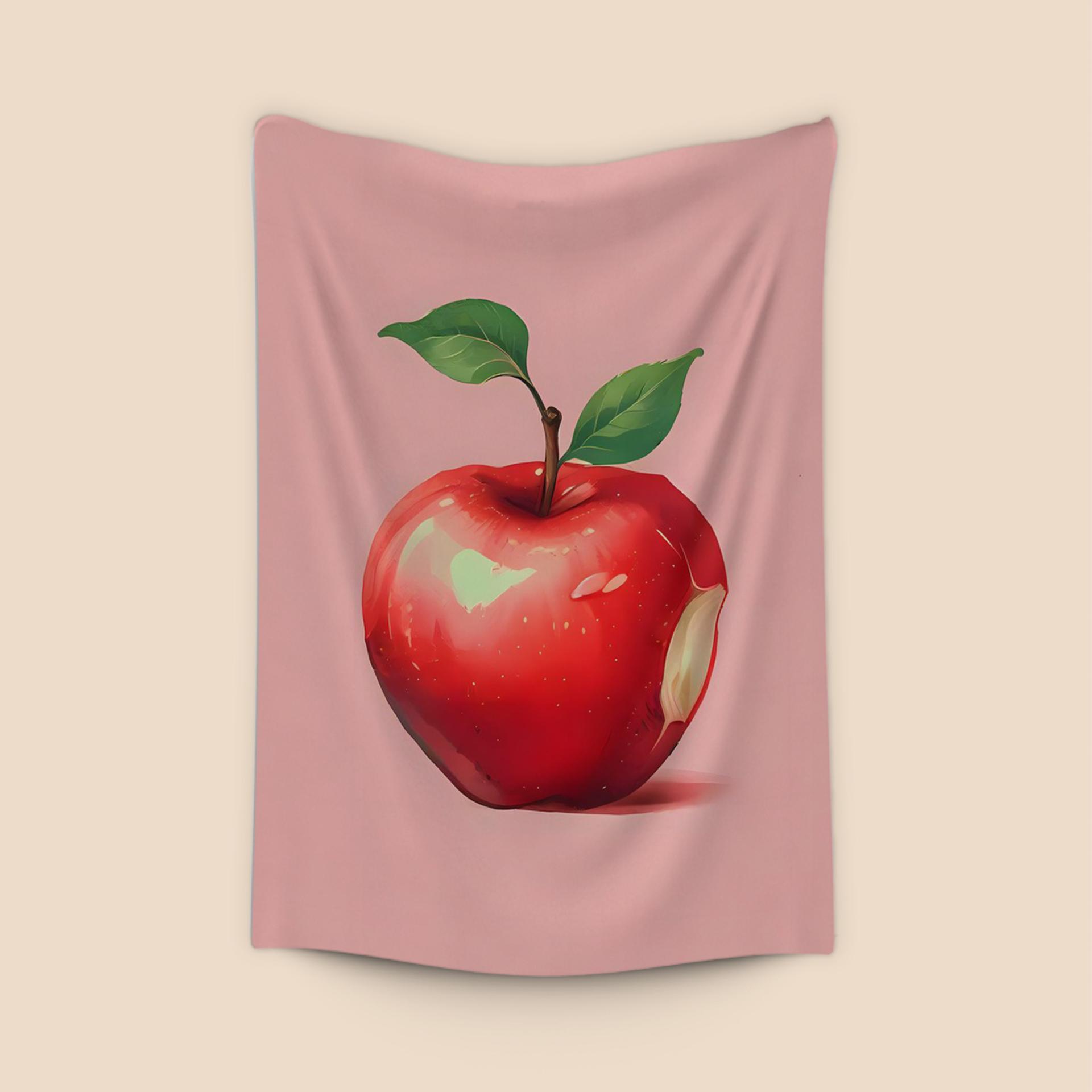 Glossy Bitten Red Apple