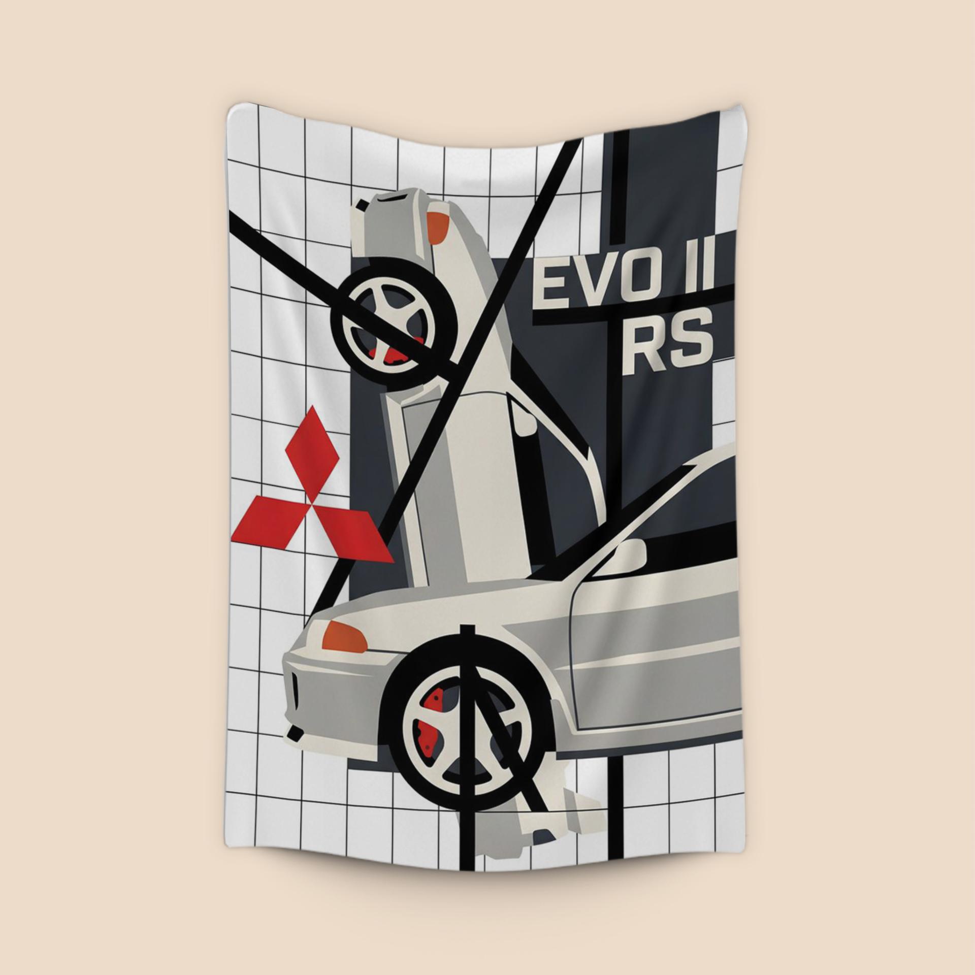 Mitsubishi Lancer Evolution II RS Graphic Poster