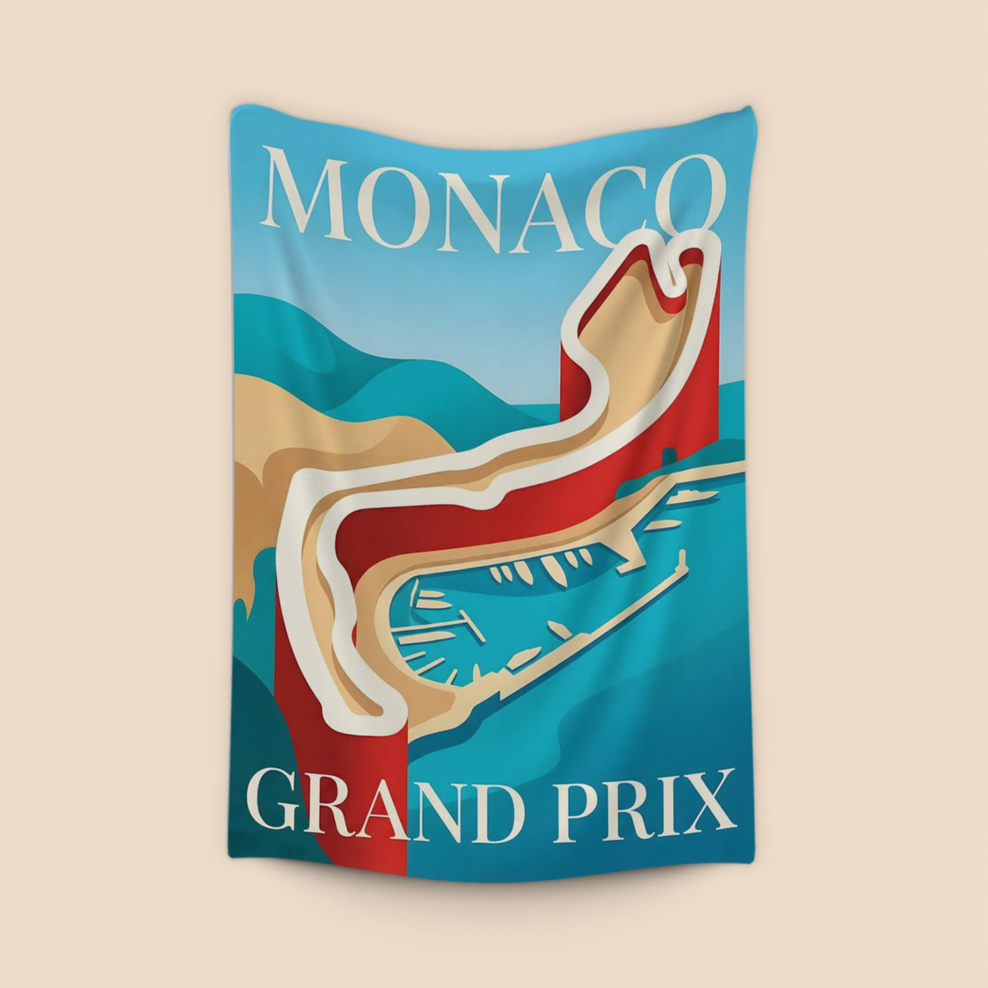 Monaco Grand Prix Harbour View Graphic Poster