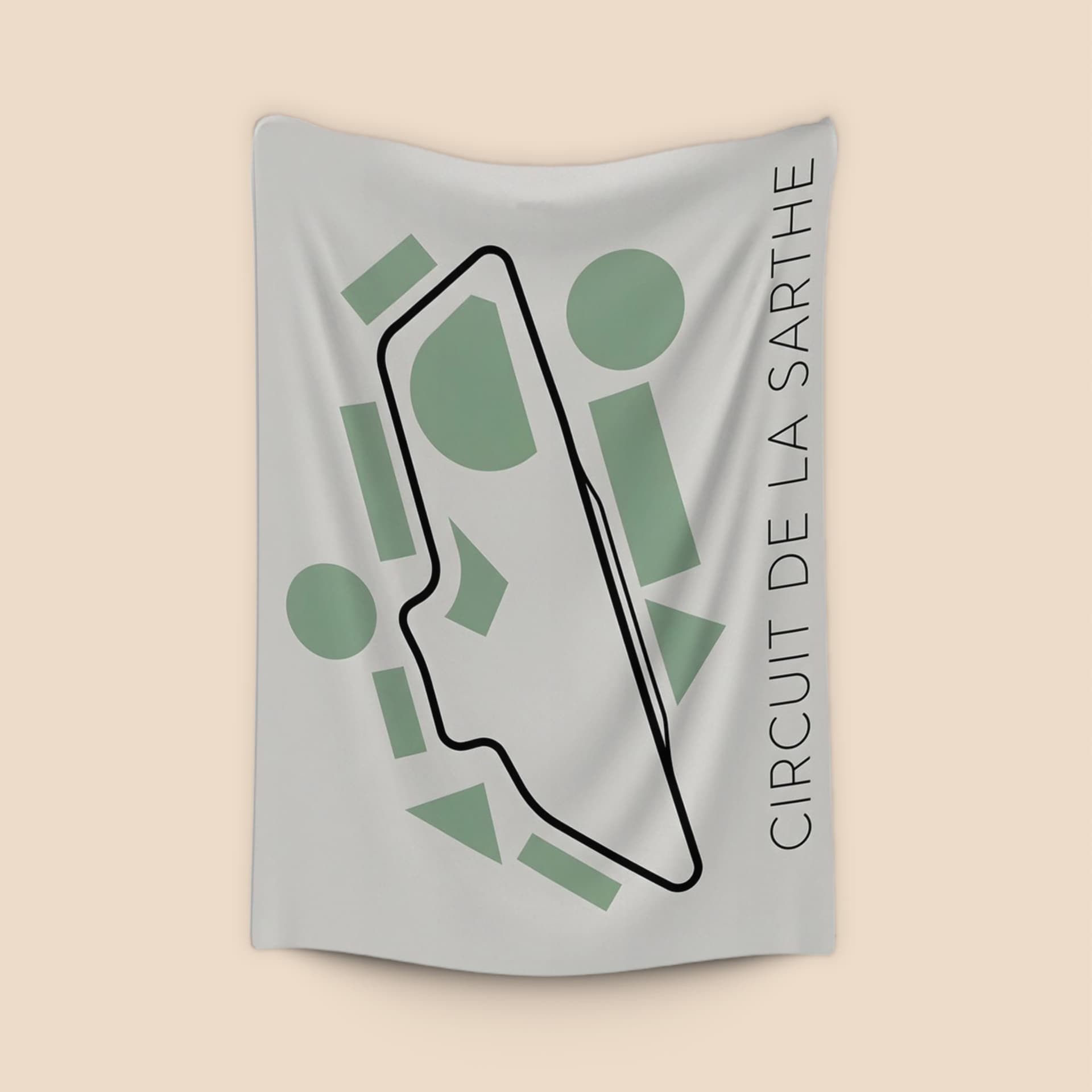 Circuit de la Sarthe Minimalist Geometric Track Map